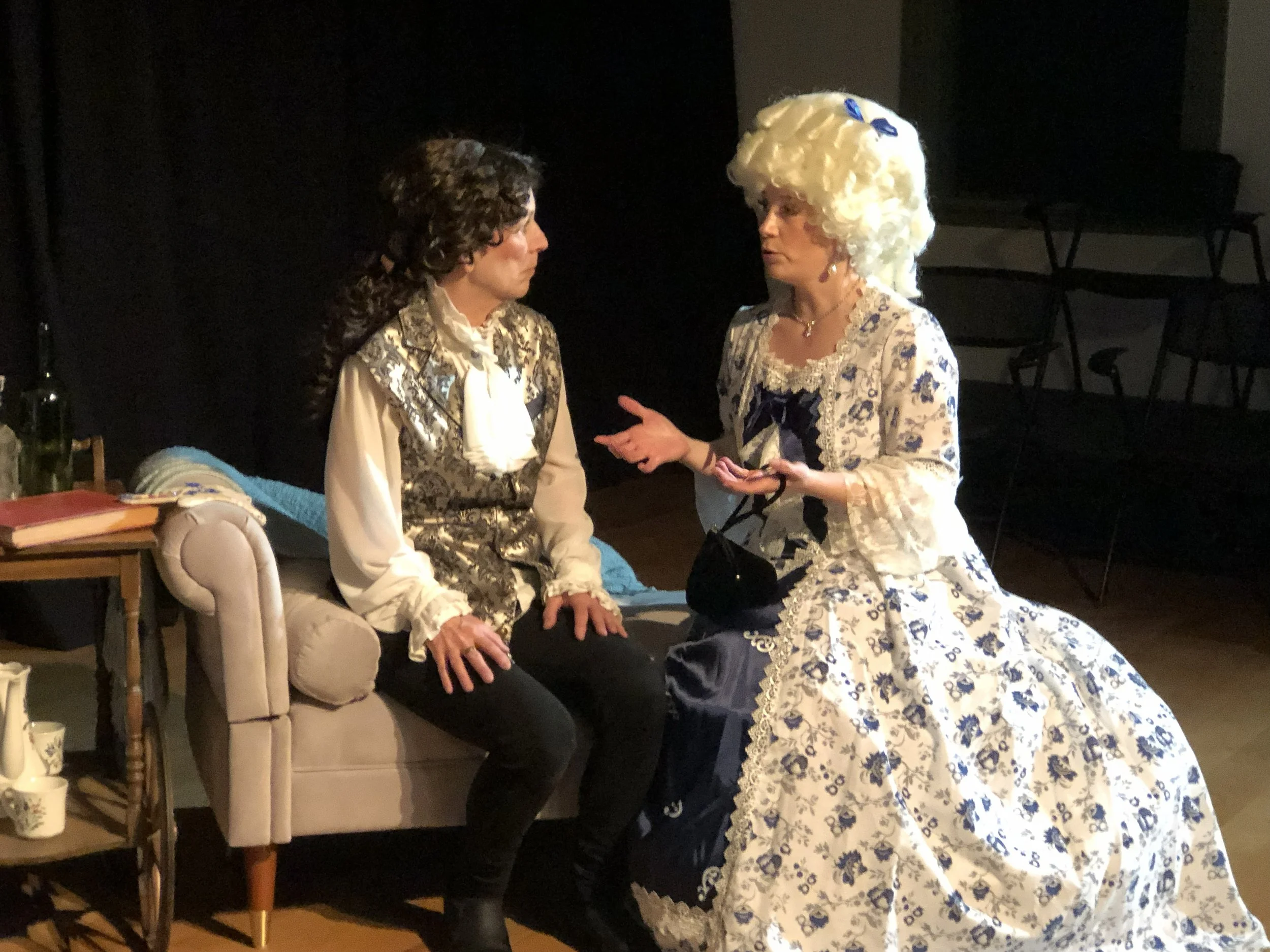  Margaret Casart as **Olympe de Gouges** &amp; Danielle Bailey as **Marie Antoinette**  **Photo by** Lynn Fleming 