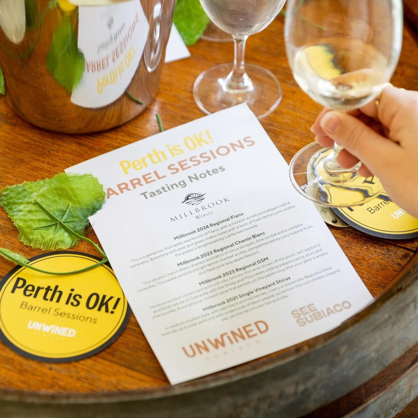 Take your tastings to the next level with a guided Barrel Session at UnWined Perth - choose wine or cocktails, with four tastings and expert commentary in every session. Join us and discover something new in a fun, relaxed format.
Grab your tickets h