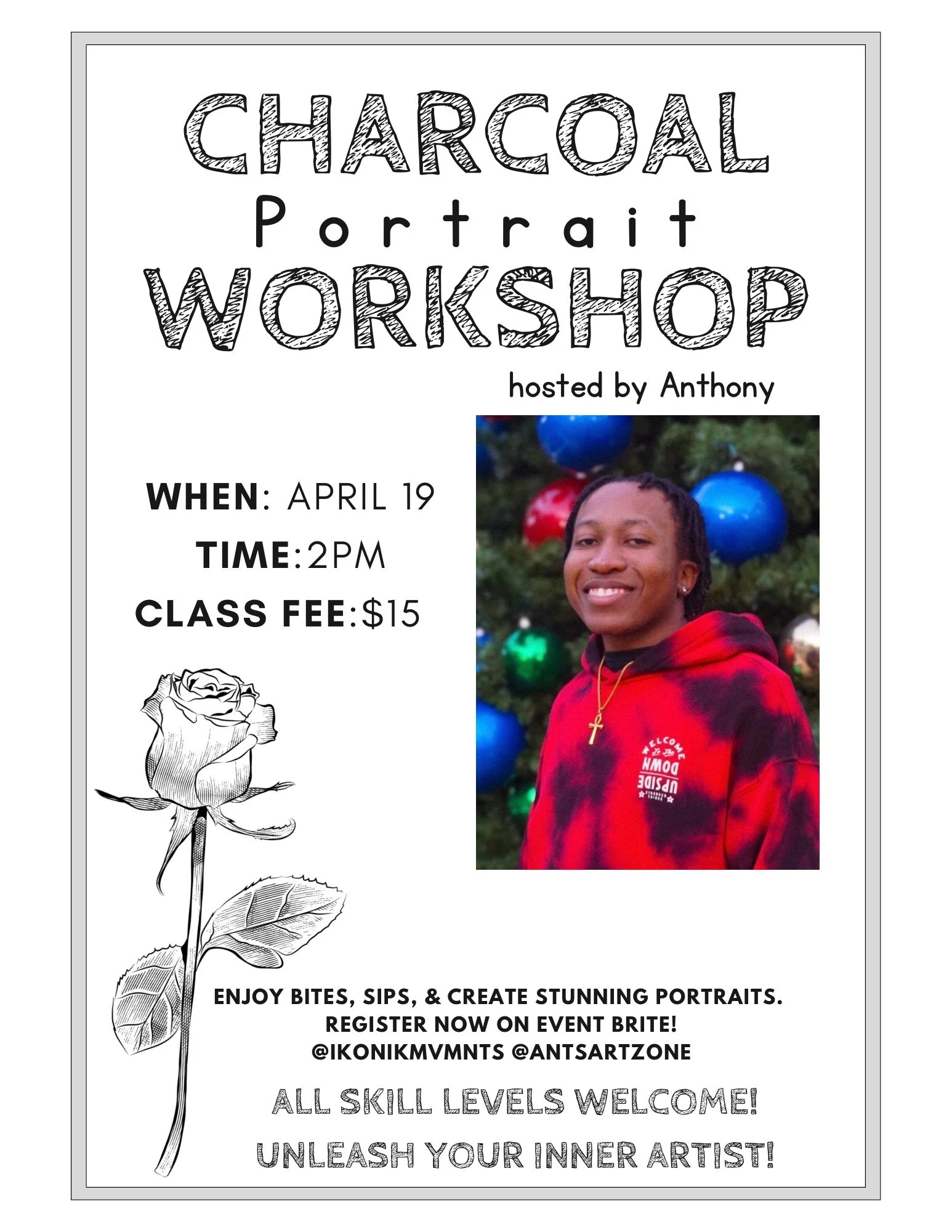 Charcoal Portrait Drawing Workshop 