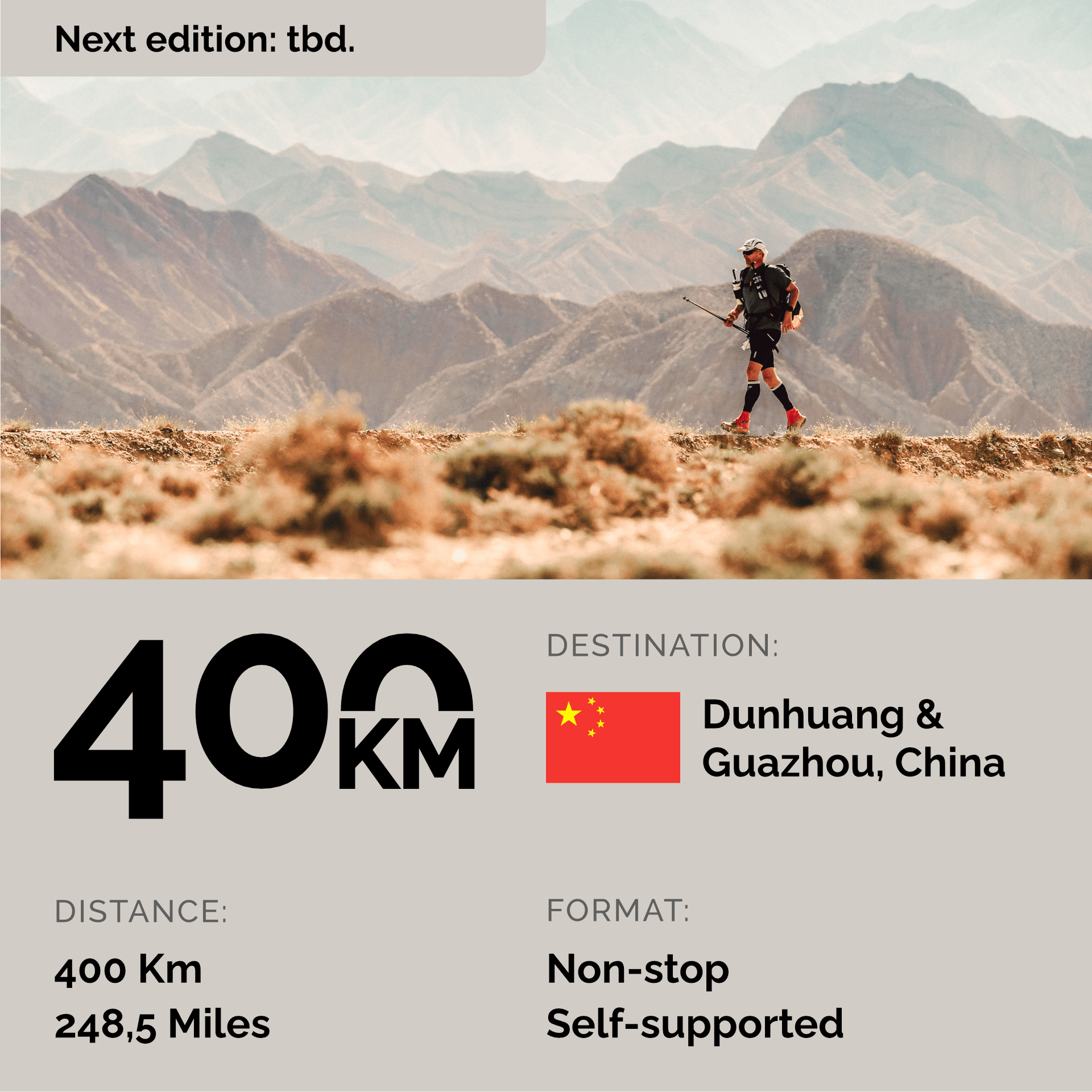 400km, Gobi Desert