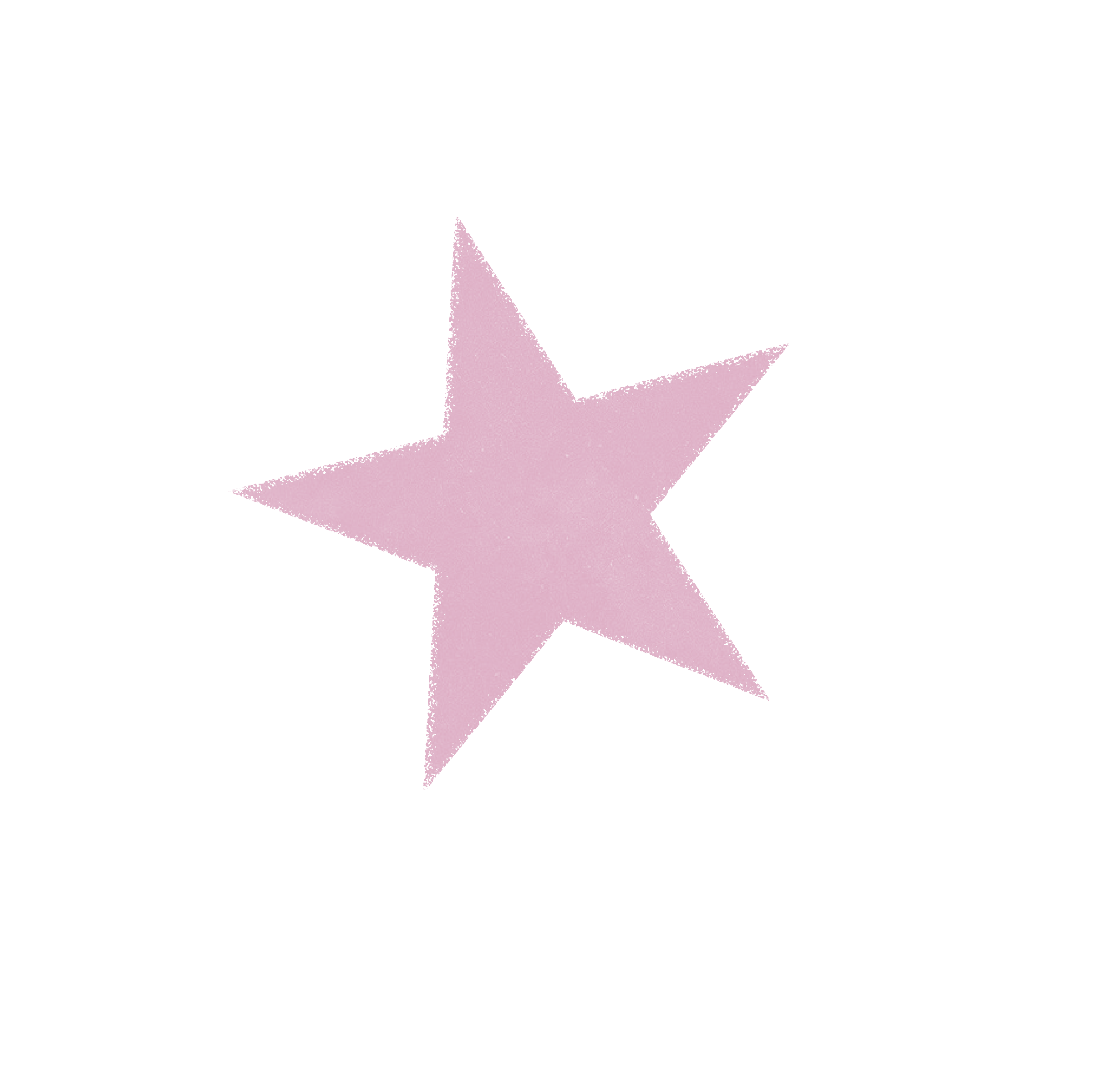 a three-dimensional pink star with a white outline against a black background