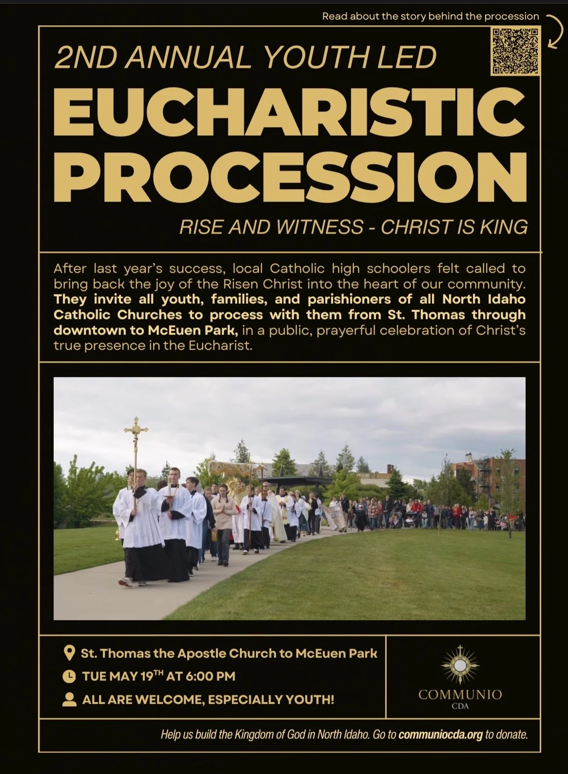 Second Annual Youth-Led Eucharistic Procession Christ is King