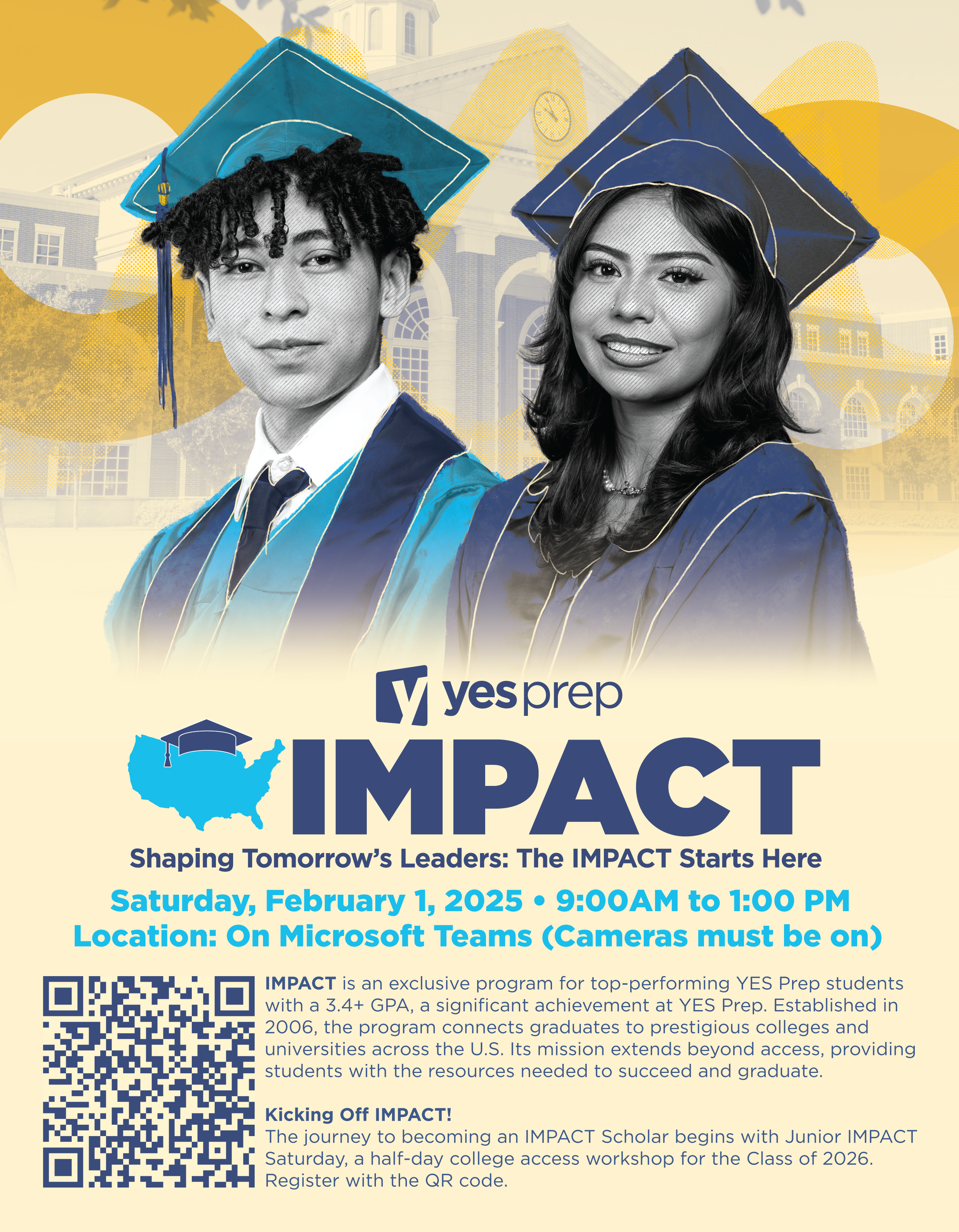 YES Prep Public School's Junior IMPACT Program Flyer Design 24-25