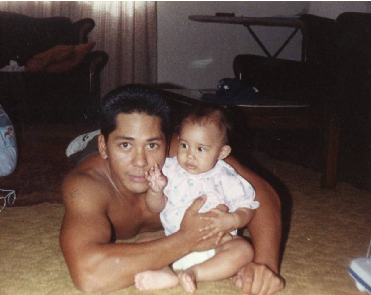 Audio producer Melissa Dueñas and her dad