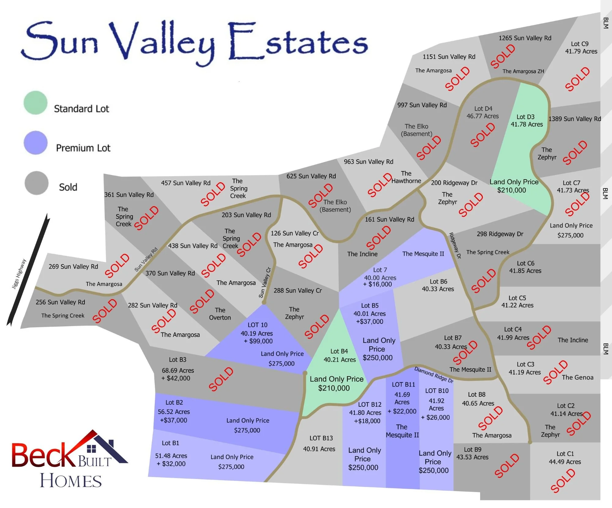 Sun Valley Estates Map 1.5.26 by Beck Built Homes
