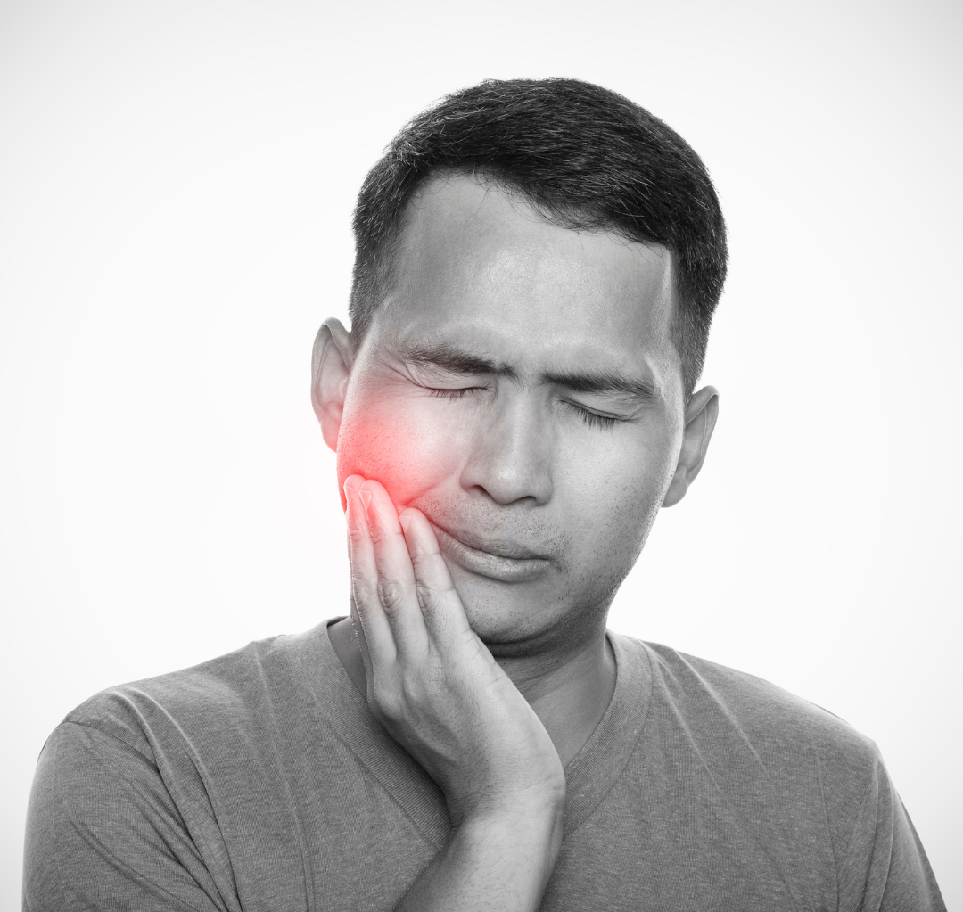 Illustration representing jaw and facial factors that may influence tinnitus