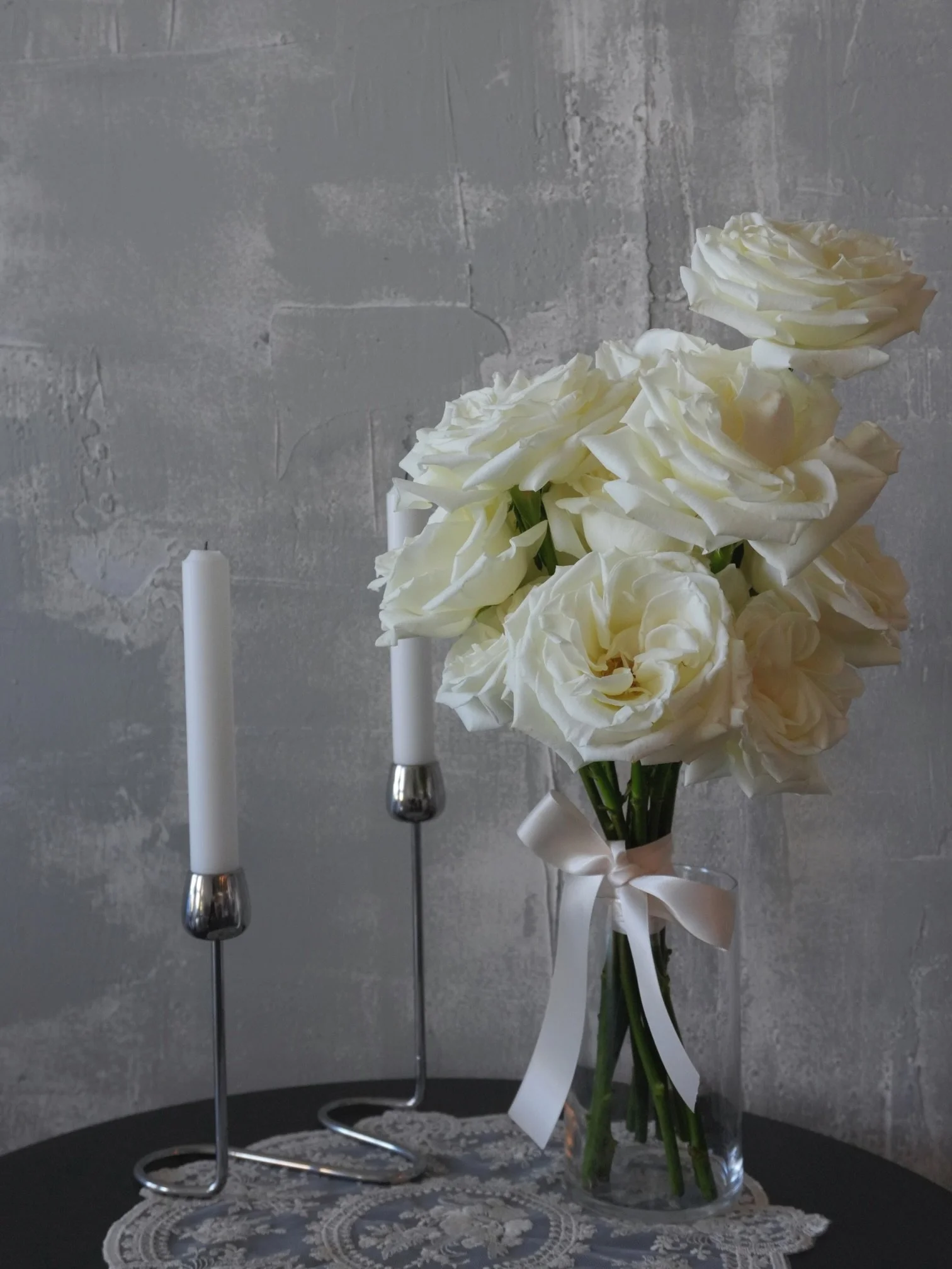 Bridal Bouquet - Classic White Roses