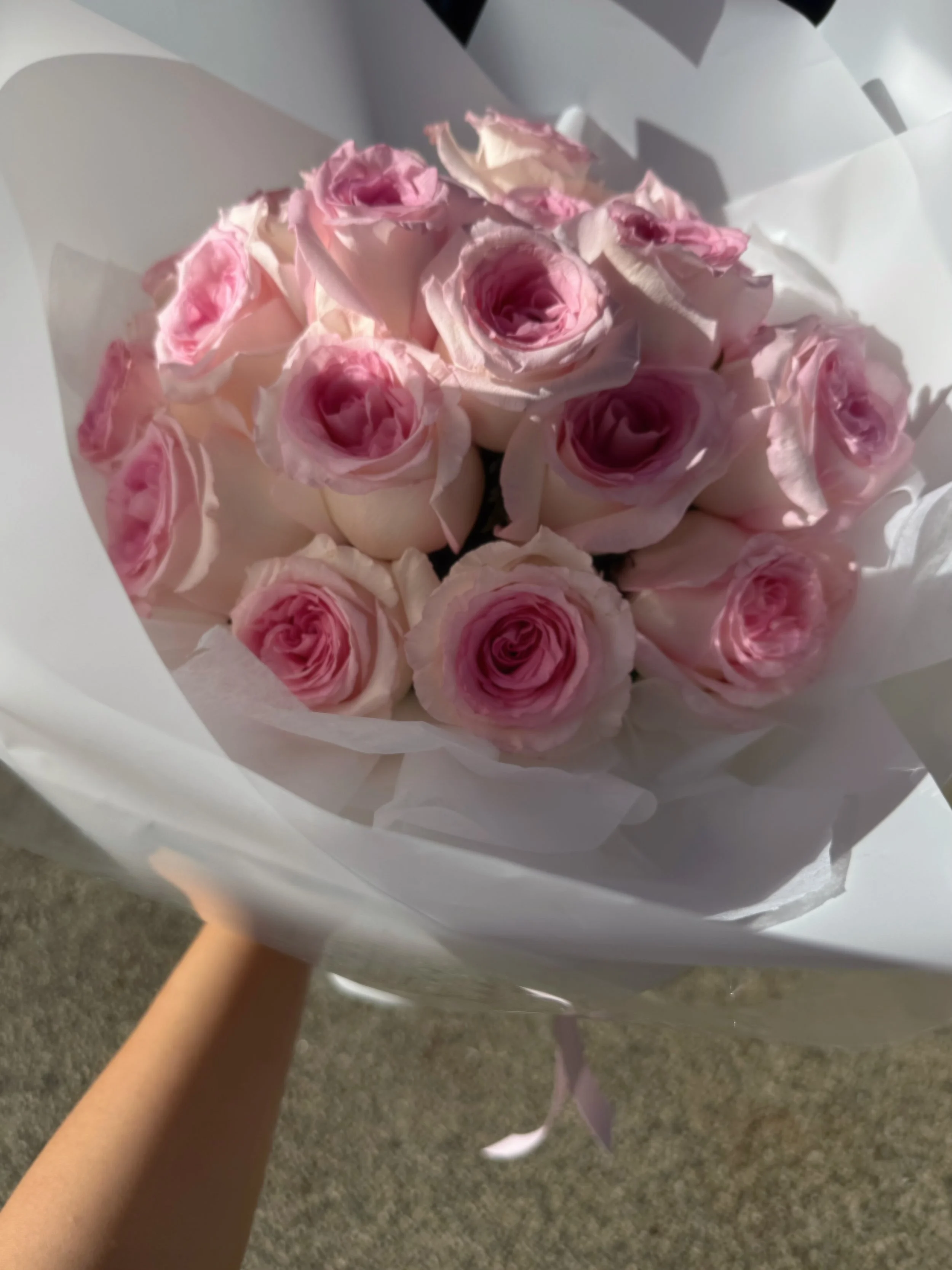 soft pink flower bouquet