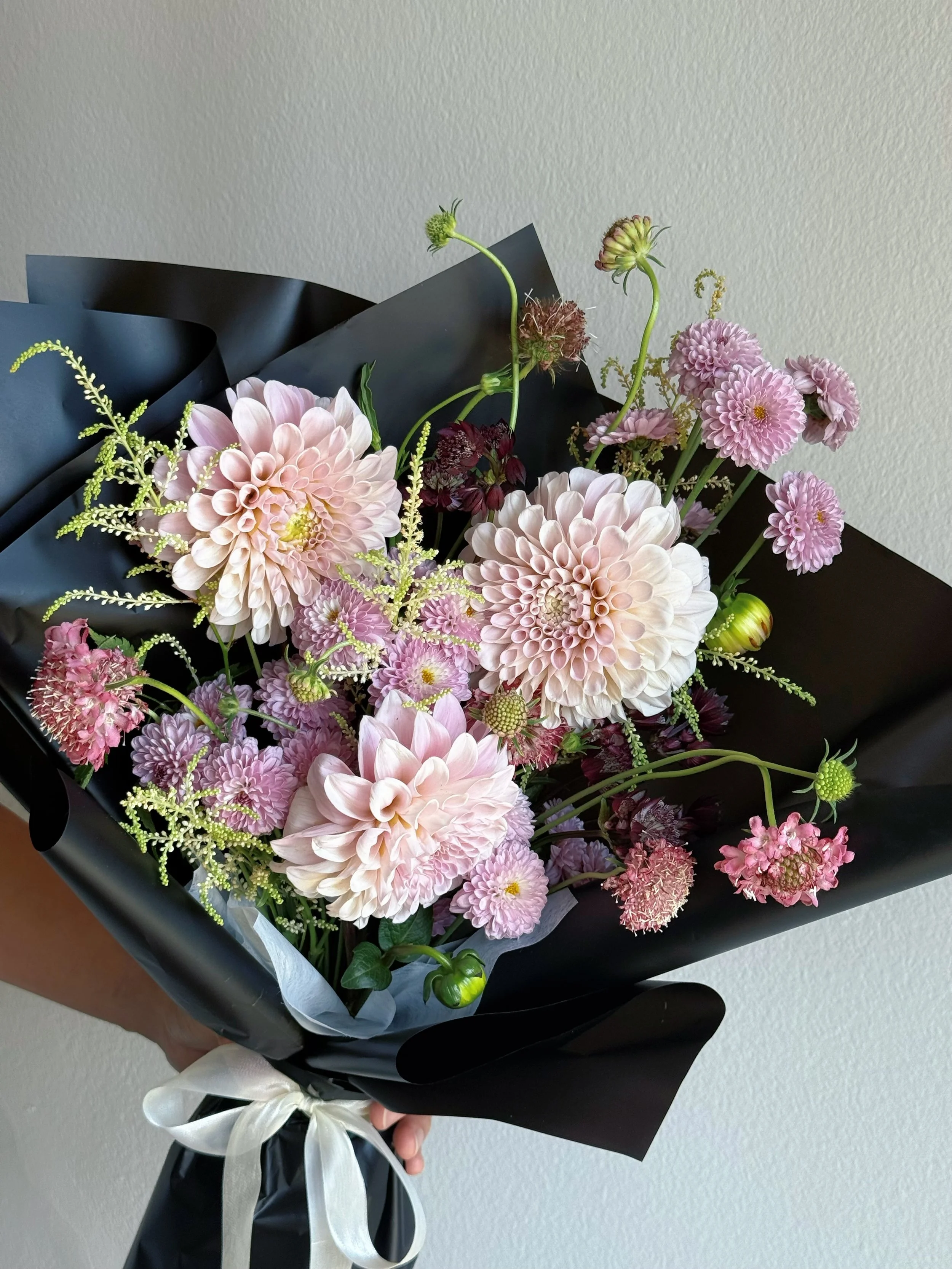 peach floral arrangement