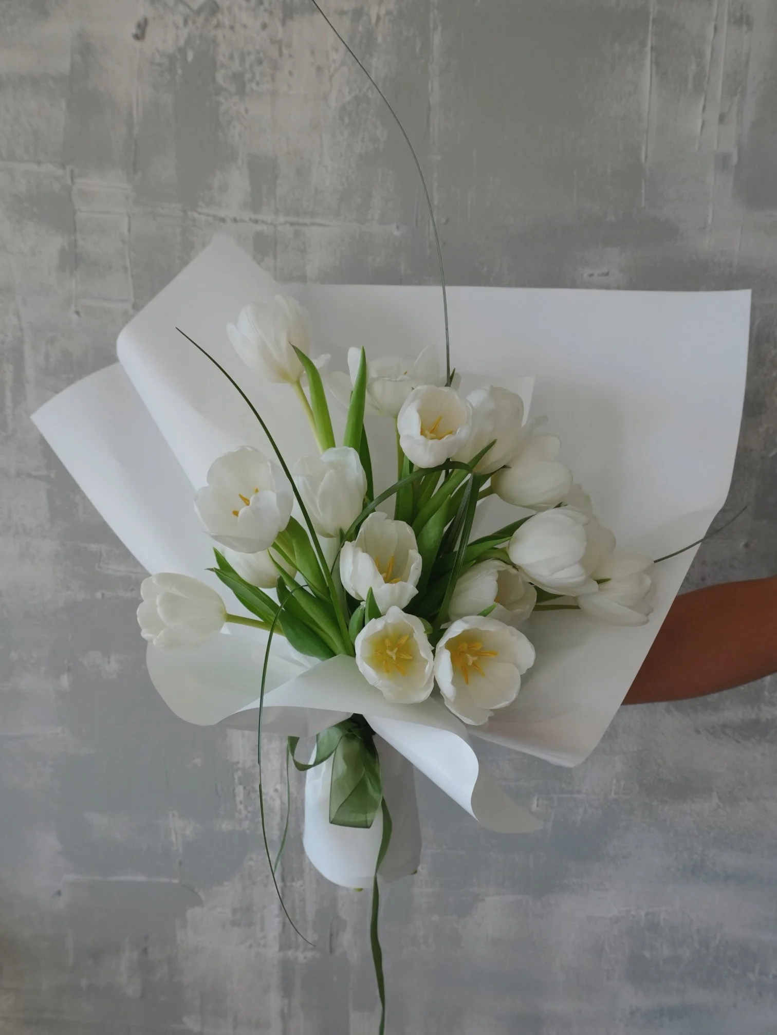 Handheld White Lilies bouquet Los Angeles florist.jpeg