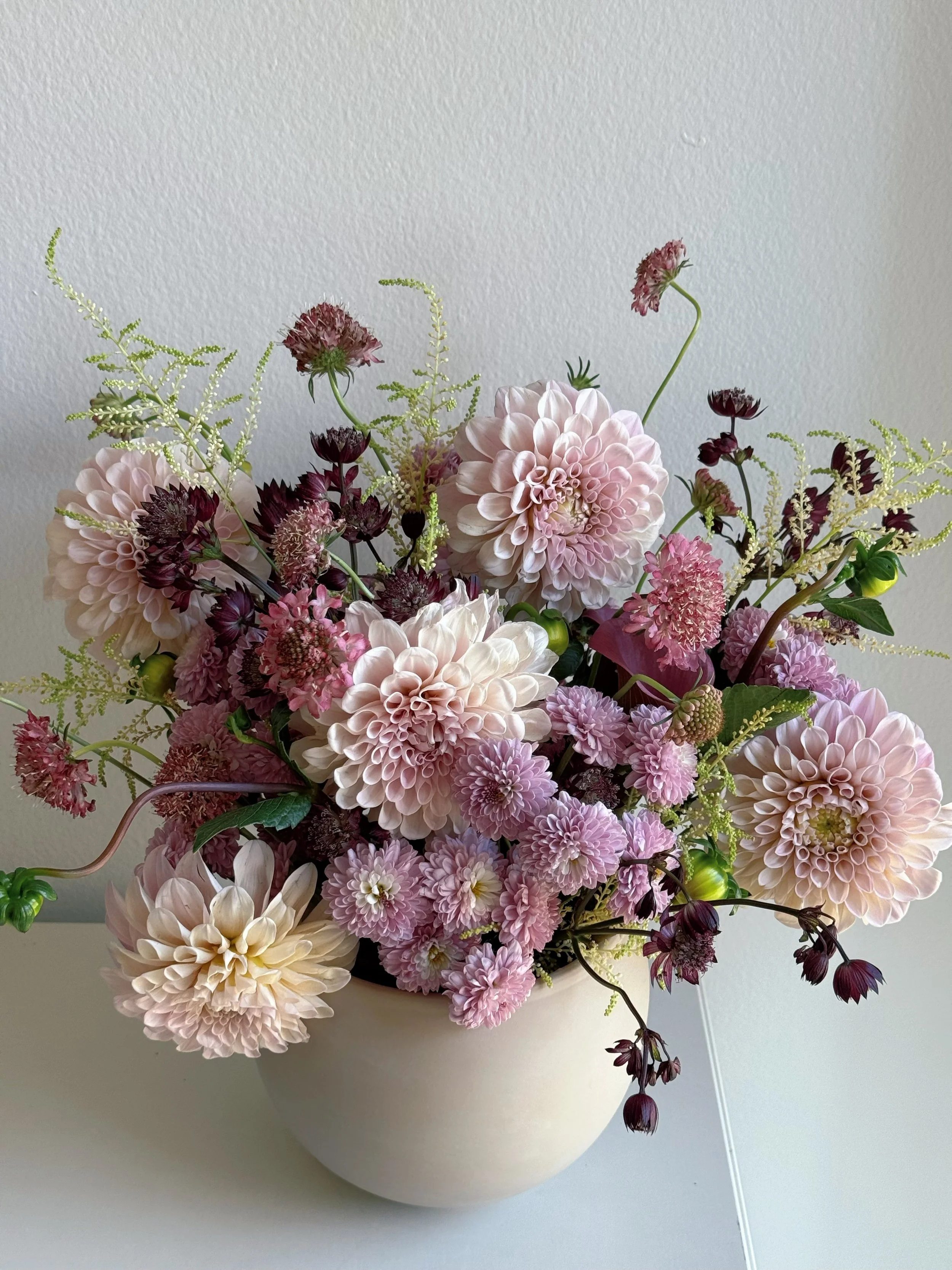 peach floral arrangement