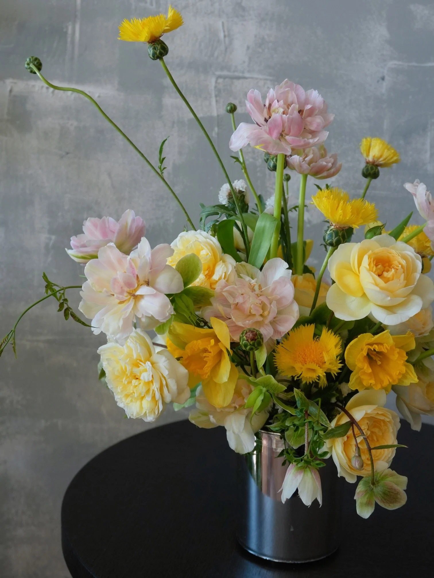Girl and the Flower-custom flower arrangement-yellow.jpeg