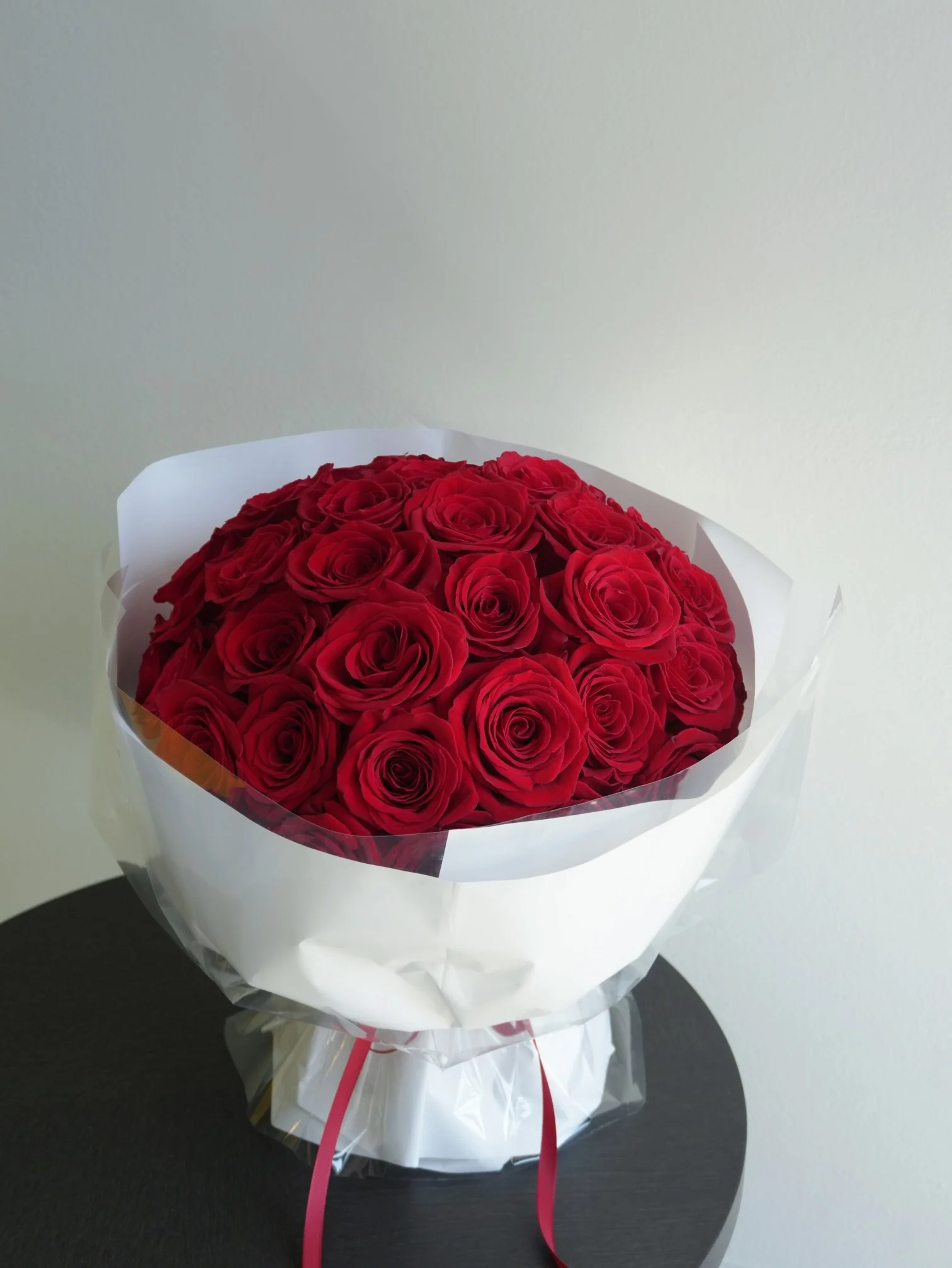 Girl and the Flower-Red Roses Bouquet.jpeg