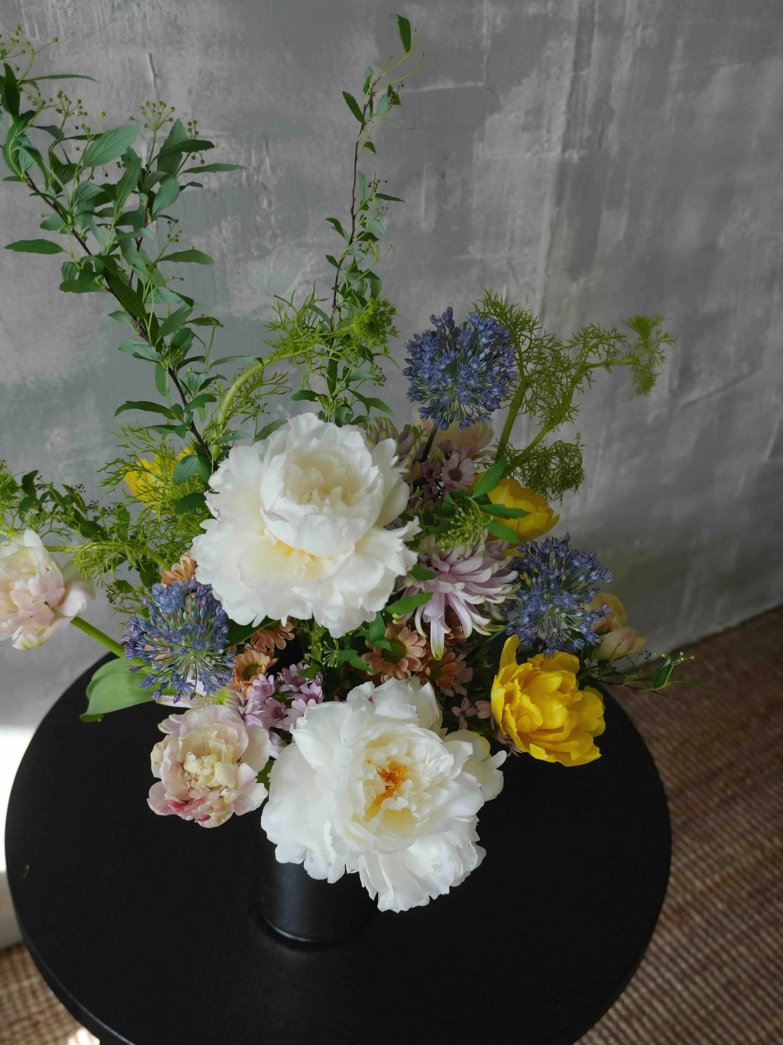 Girl and the Flowr-Colorful Arrangement.jpeg