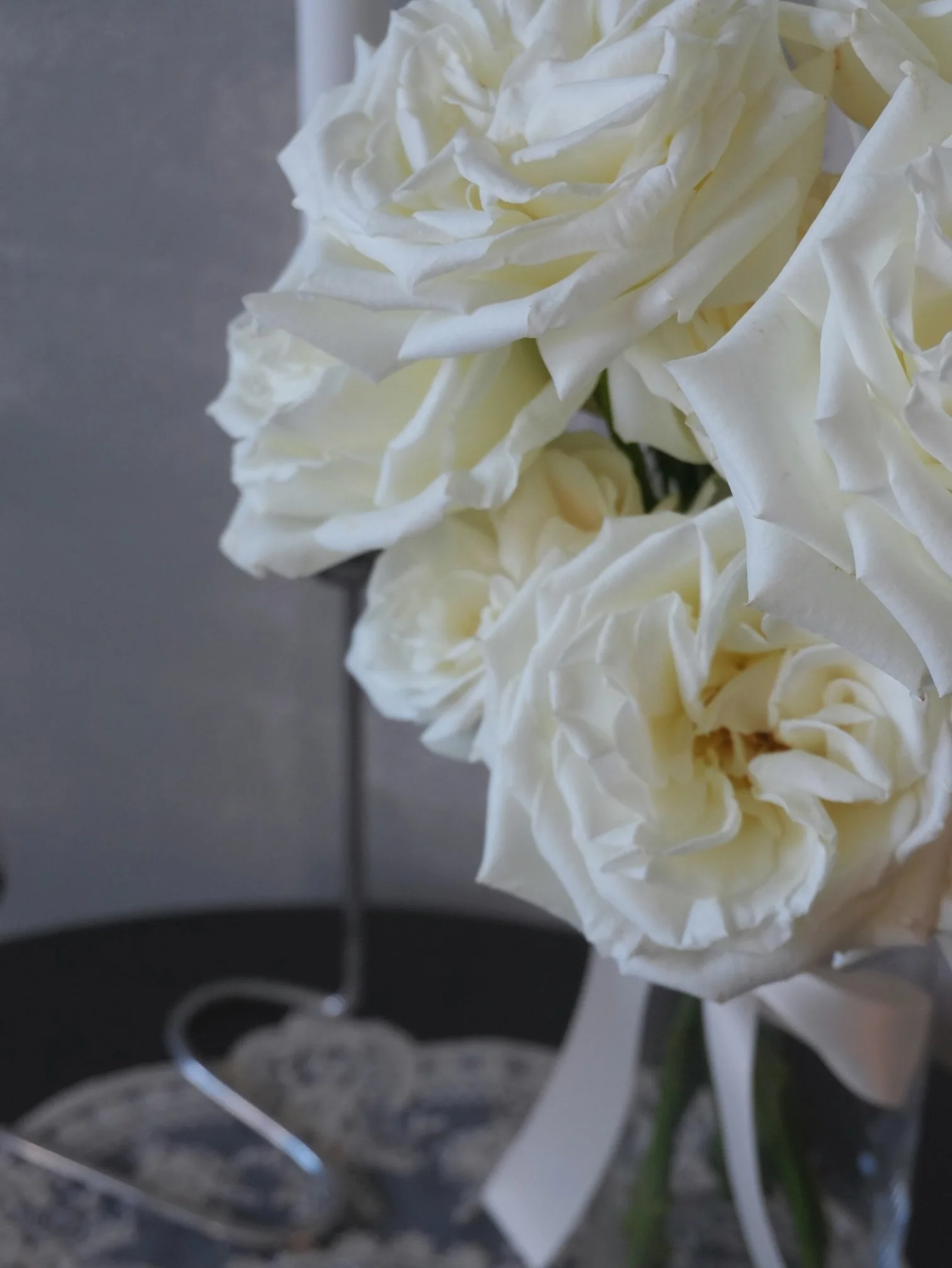 Bridal Bouquet - Classic White Roses front view.jpeg