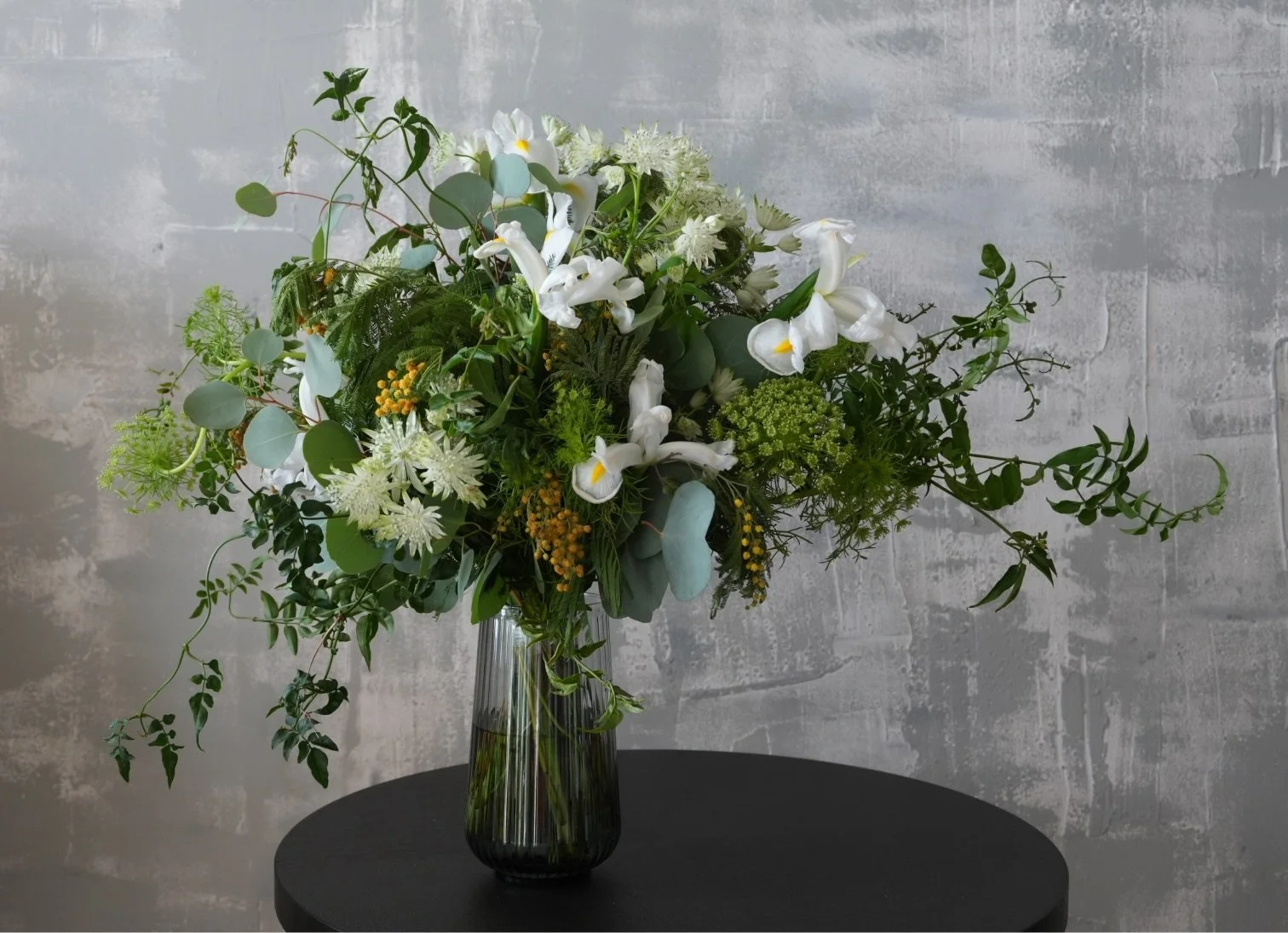 Modern Green and White Floral Arrangement.jpeg