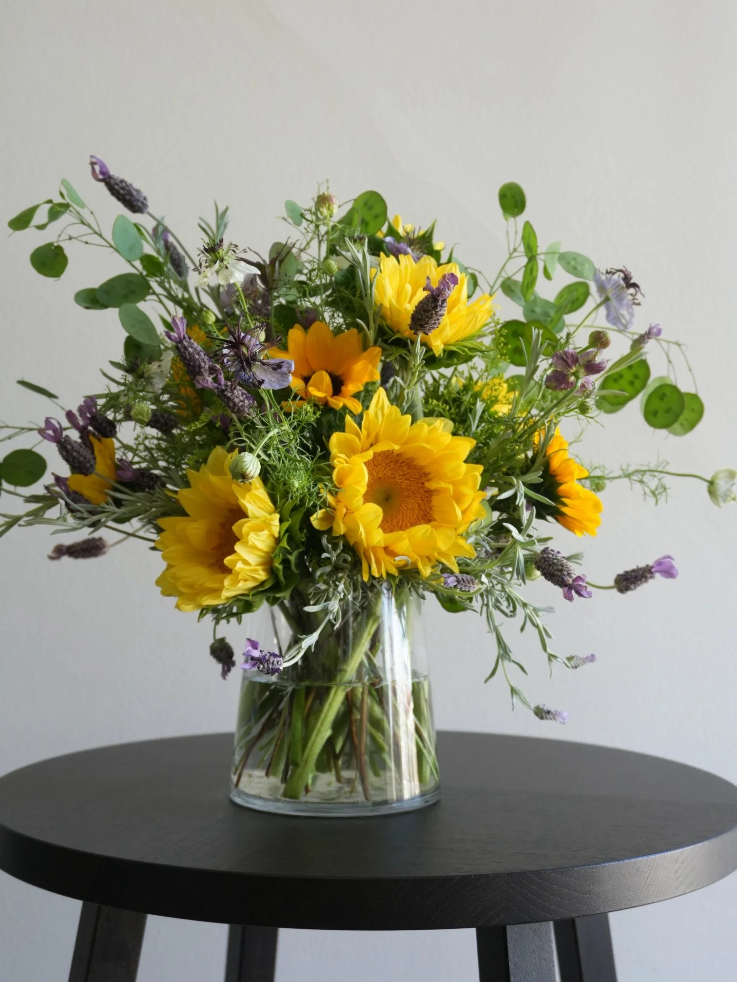 Girl and the Flower-Sunflower&Lavender Arrangement.jpeg