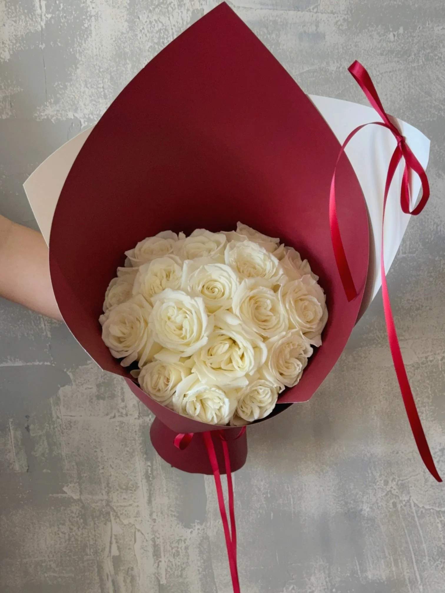 Classic White Rose Bouquet with _ Los Angeles.jpeg