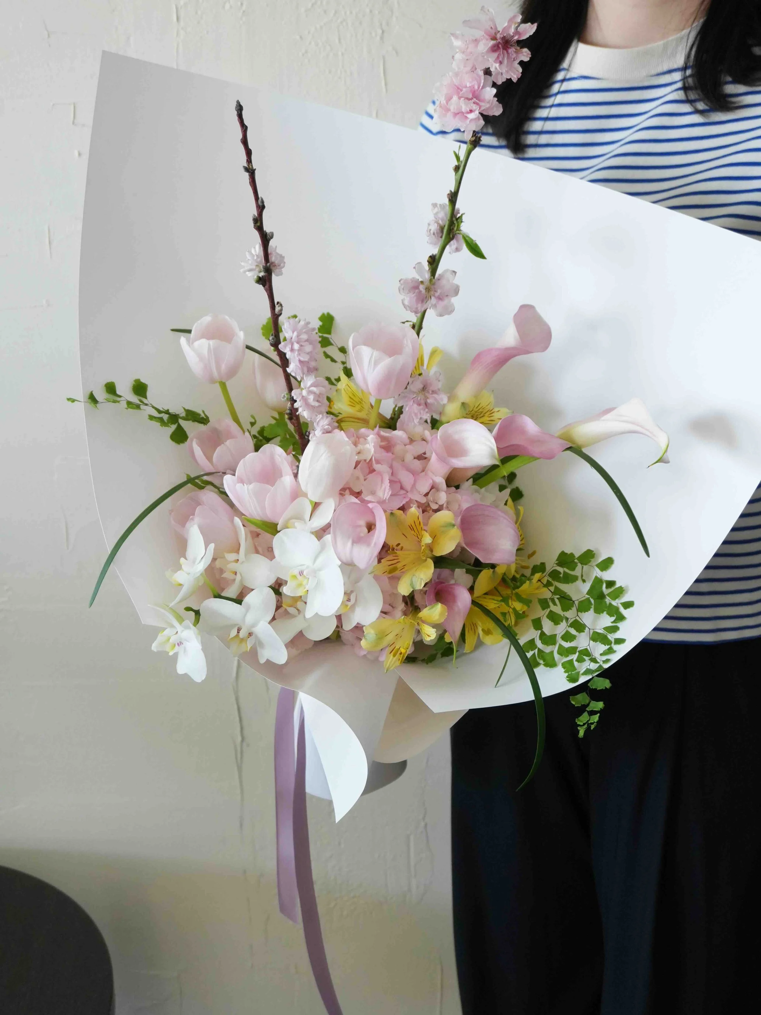 Girl and the Flower_Elegant Pink Flower Bouquet.jpeg
