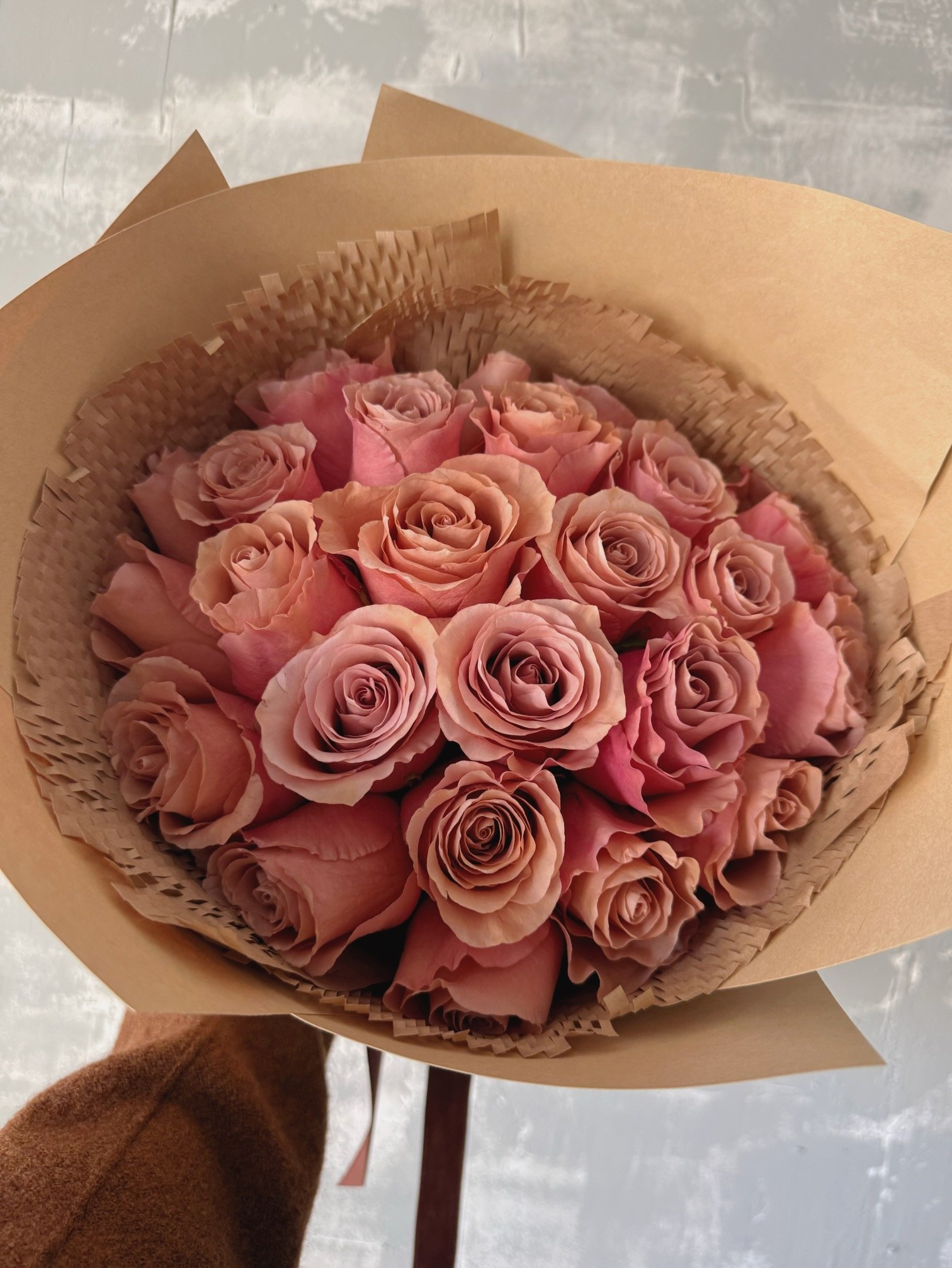 Dusty blush rose bouquet round arrangement.jpeg