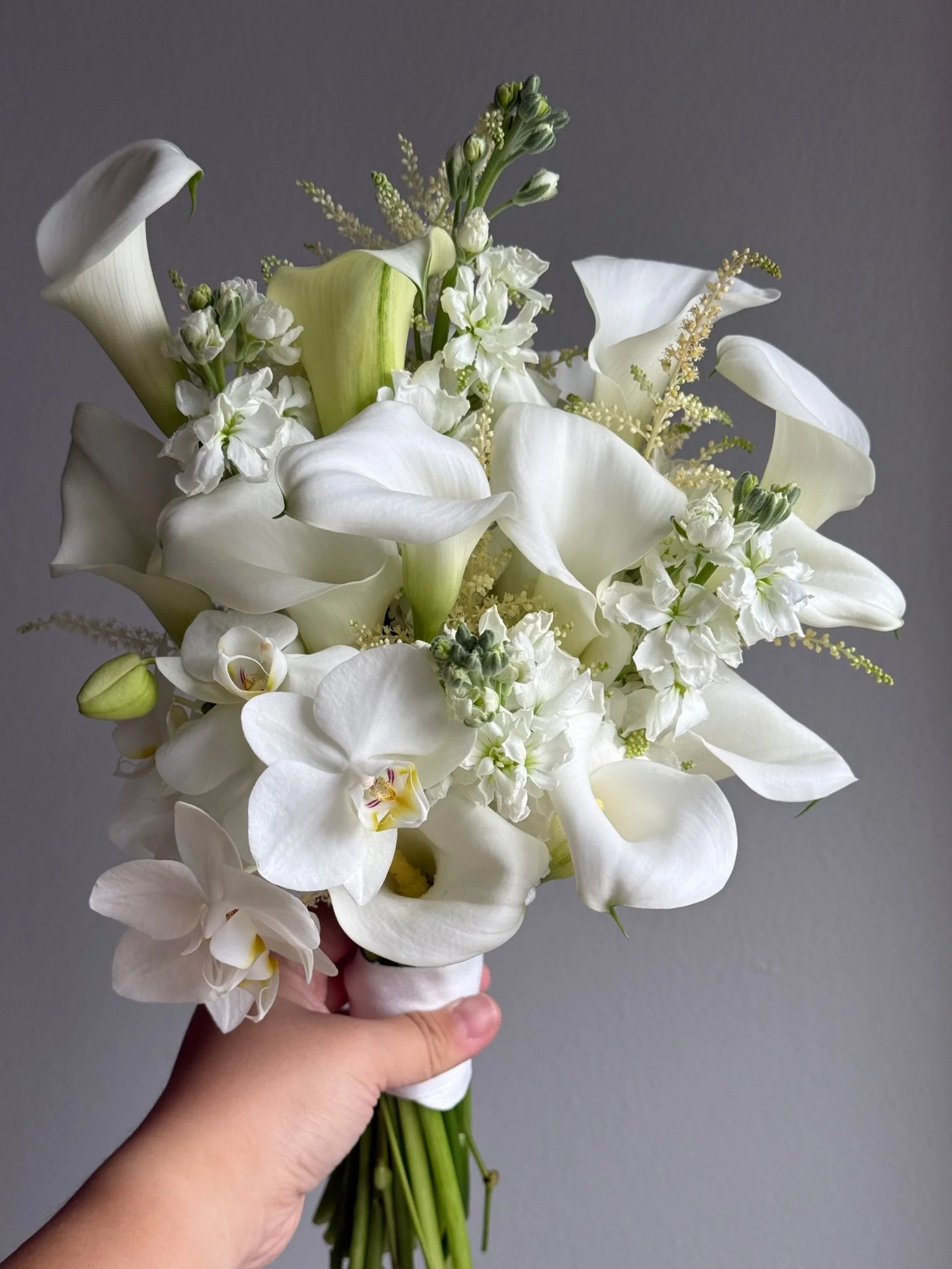 Girl and the Flower-White Green Bouquet.jpeg
