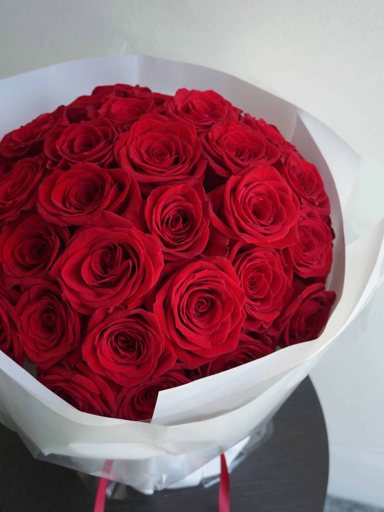 Girl and the Flower-Modern Floral-Red Roses.jpeg