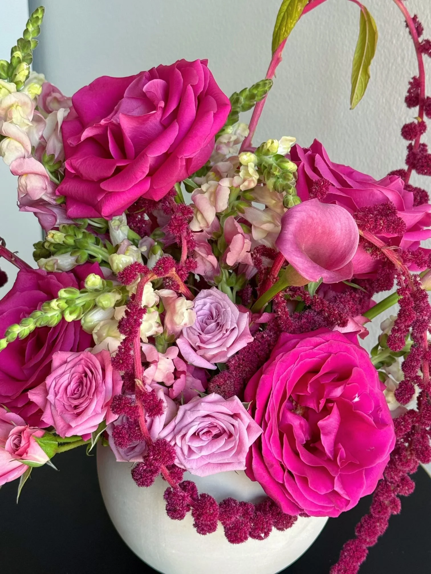 Girl and the Flower-Custom Bouquet-Hot Pink.jpeg
