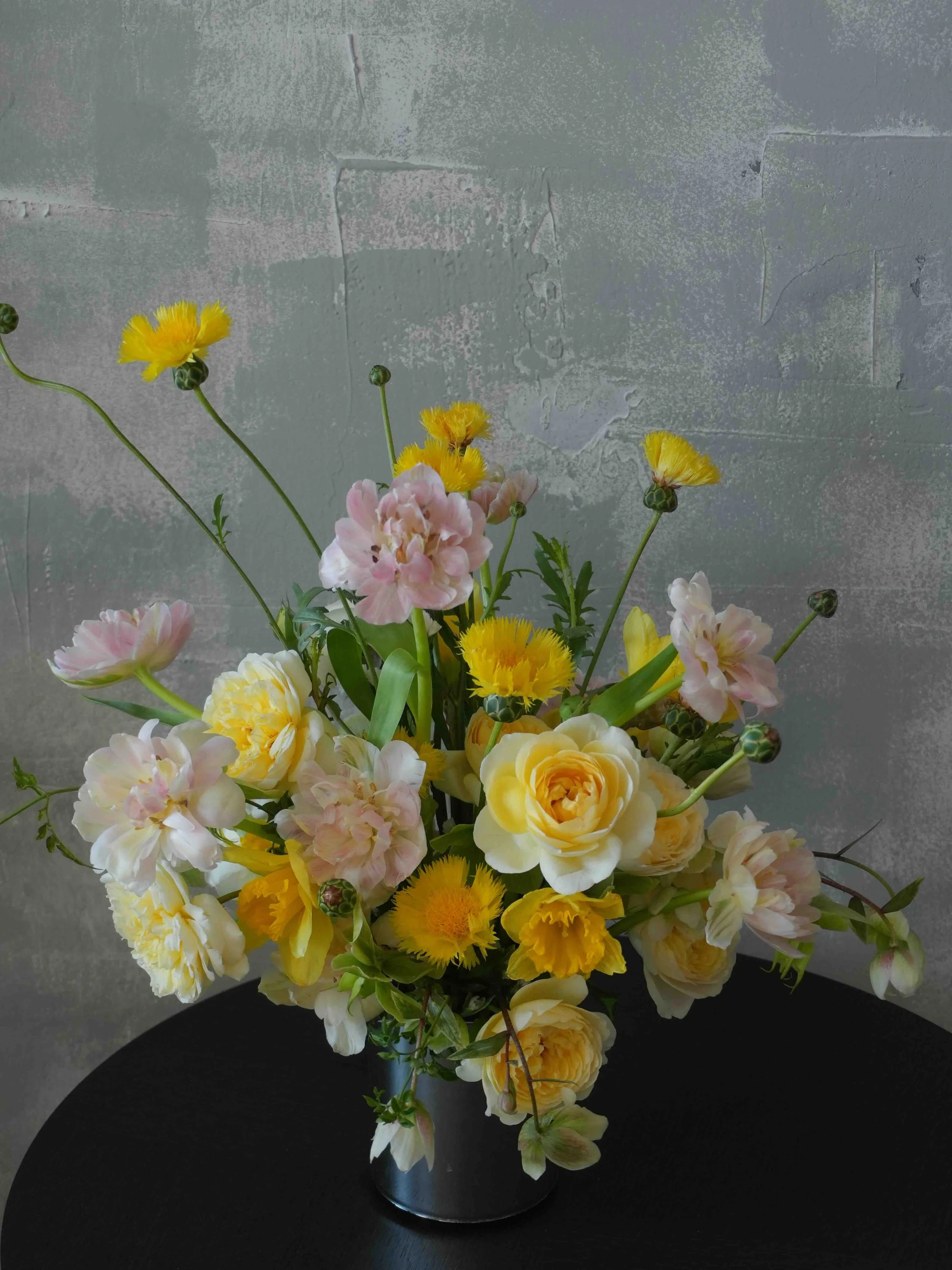 Girl and the Flowr-Yellow Arrangement.jpeg