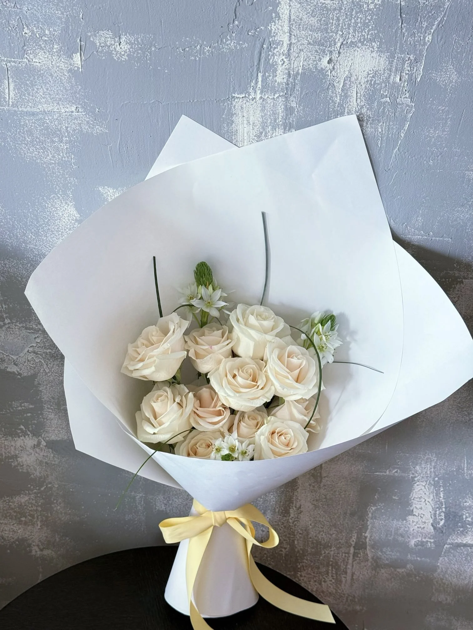 White Rose Hand-Tied Bouquet _ Los Angeles Florist.jpeg