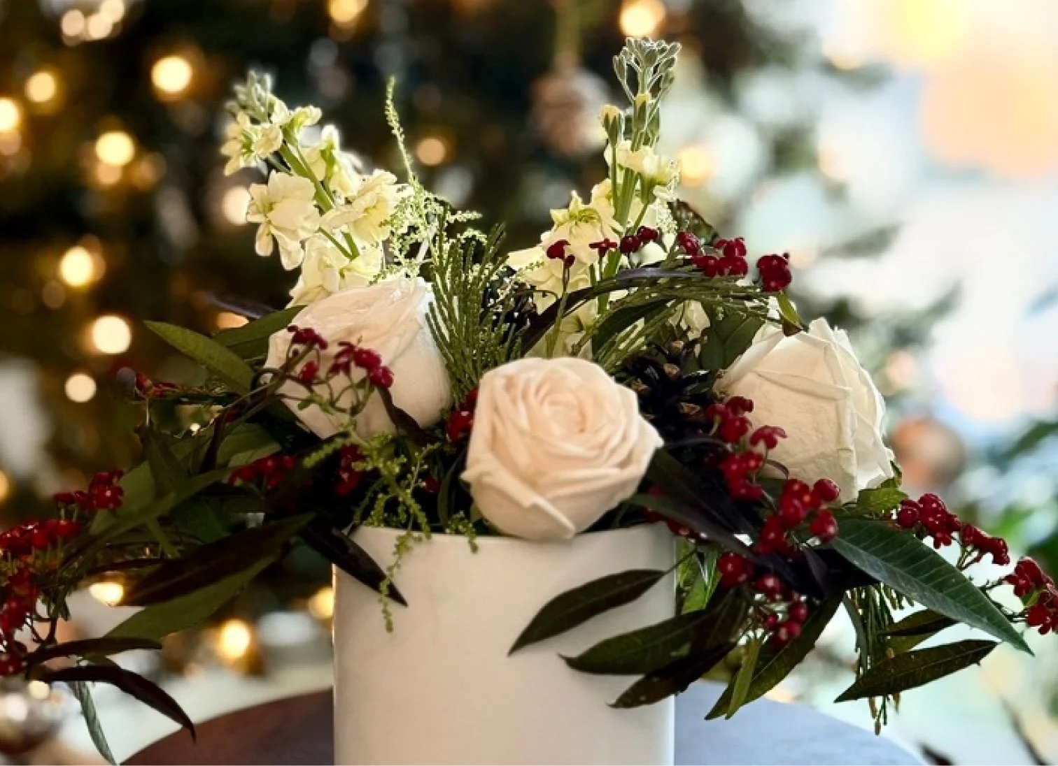 White Rose Holiday Floral Arrangement.jpeg