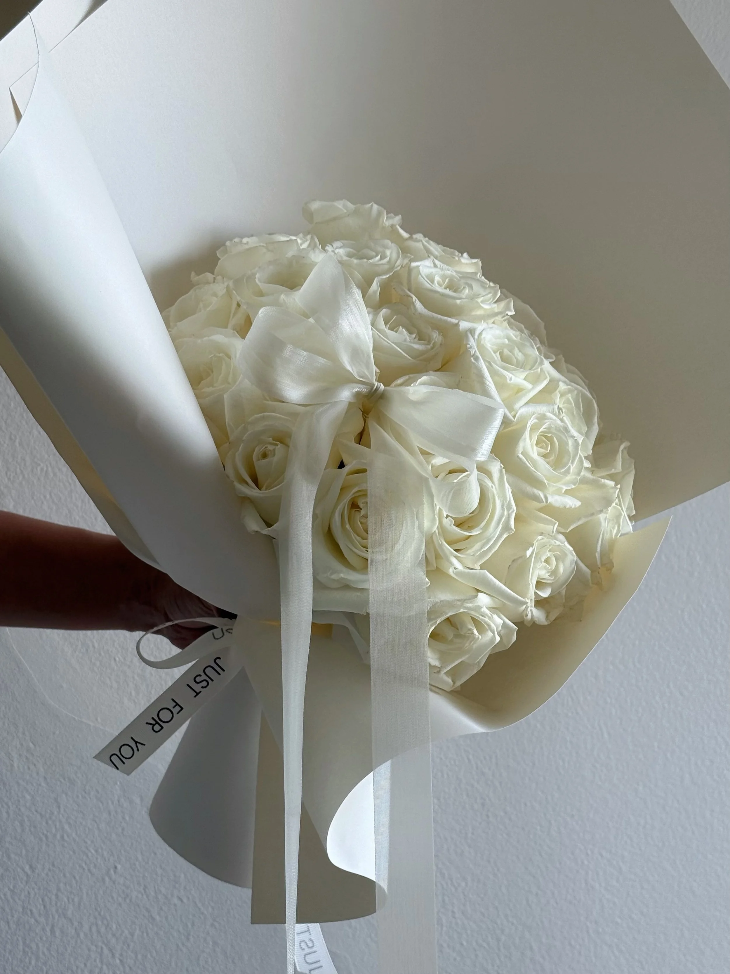 pure white roses