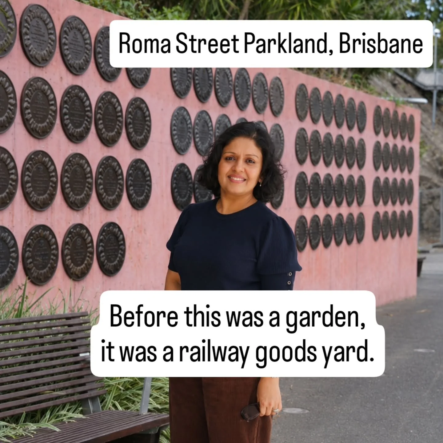 I took these photographs at Roma Street Parkland and later found myself reading about what had been here before.

A railway goods yard, freight,excavated land. And, a place built for an entirely different purpose.

The parkland on it&rsquo;s own wasn