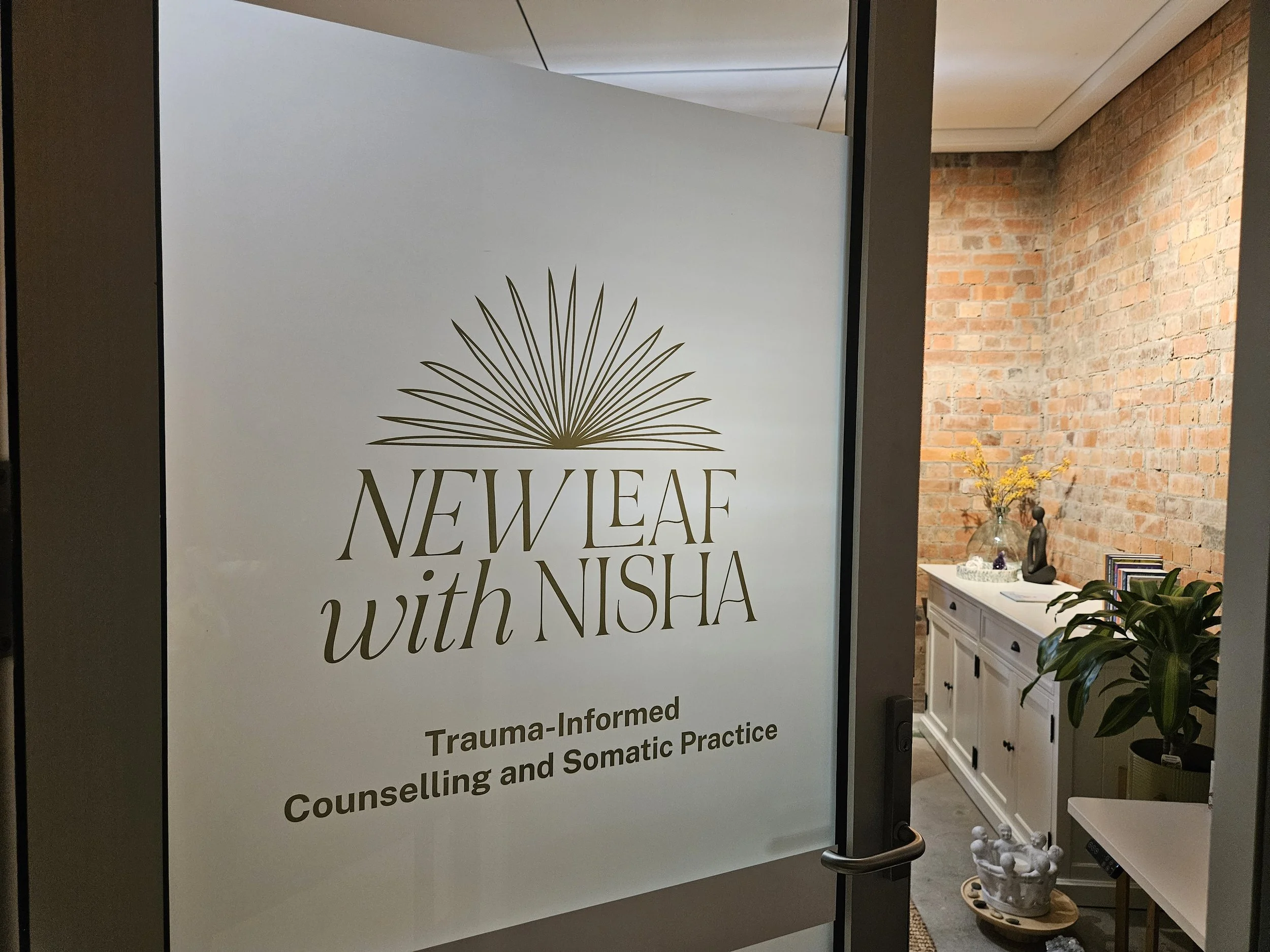 Calm counselling room at New Leaf with Nisha in Brisbane