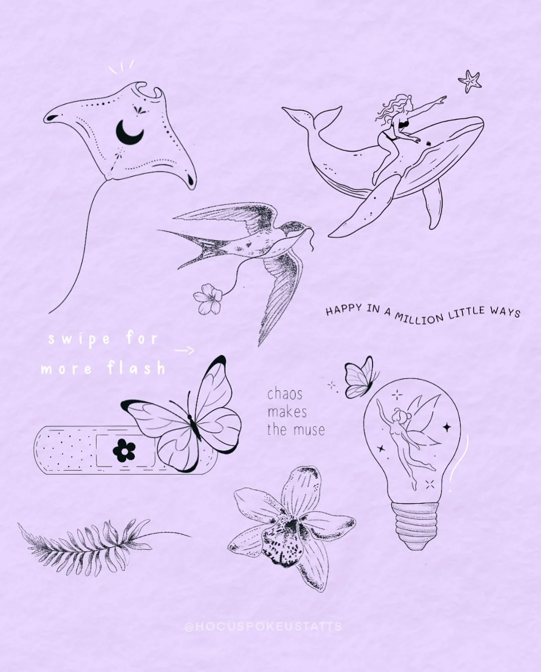 ✨ 𝑵𝑬𝑾 𝑭𝑳𝑨𝑺𝑯 ✨ Swipe for more designs! 
Booking February + March || Just dm to claim a design or two! 

@evergreen.tattoo.studio 

#handpoke #tattoo #goldcoast #flashdesign #fineline #machinefree #oceantattoo