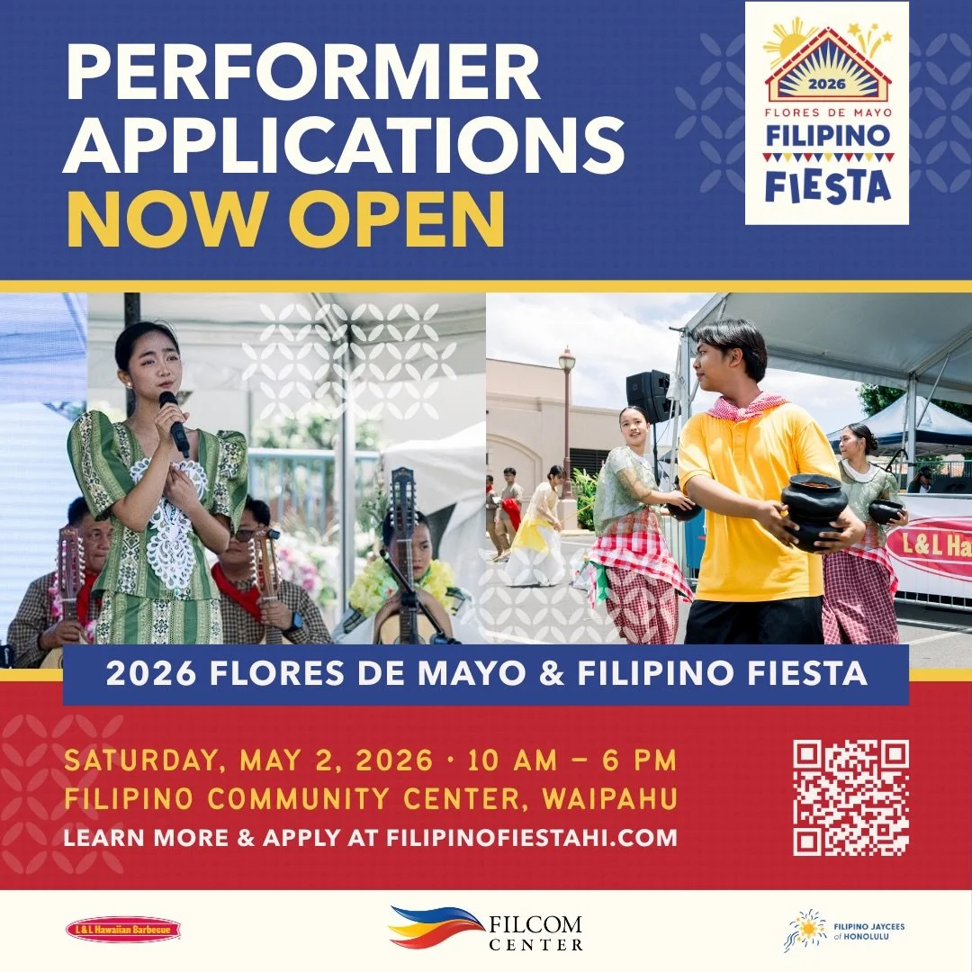 ✨ Calling all performers &mdash; the spotlight is waiting for you!

Applications are officially OPEN for the 2026 Flores de Mayo &amp; Filipino Fiesta! Take the stage at Oʻahu&rsquo;s largest celebration of Filipino culture and share your talent with