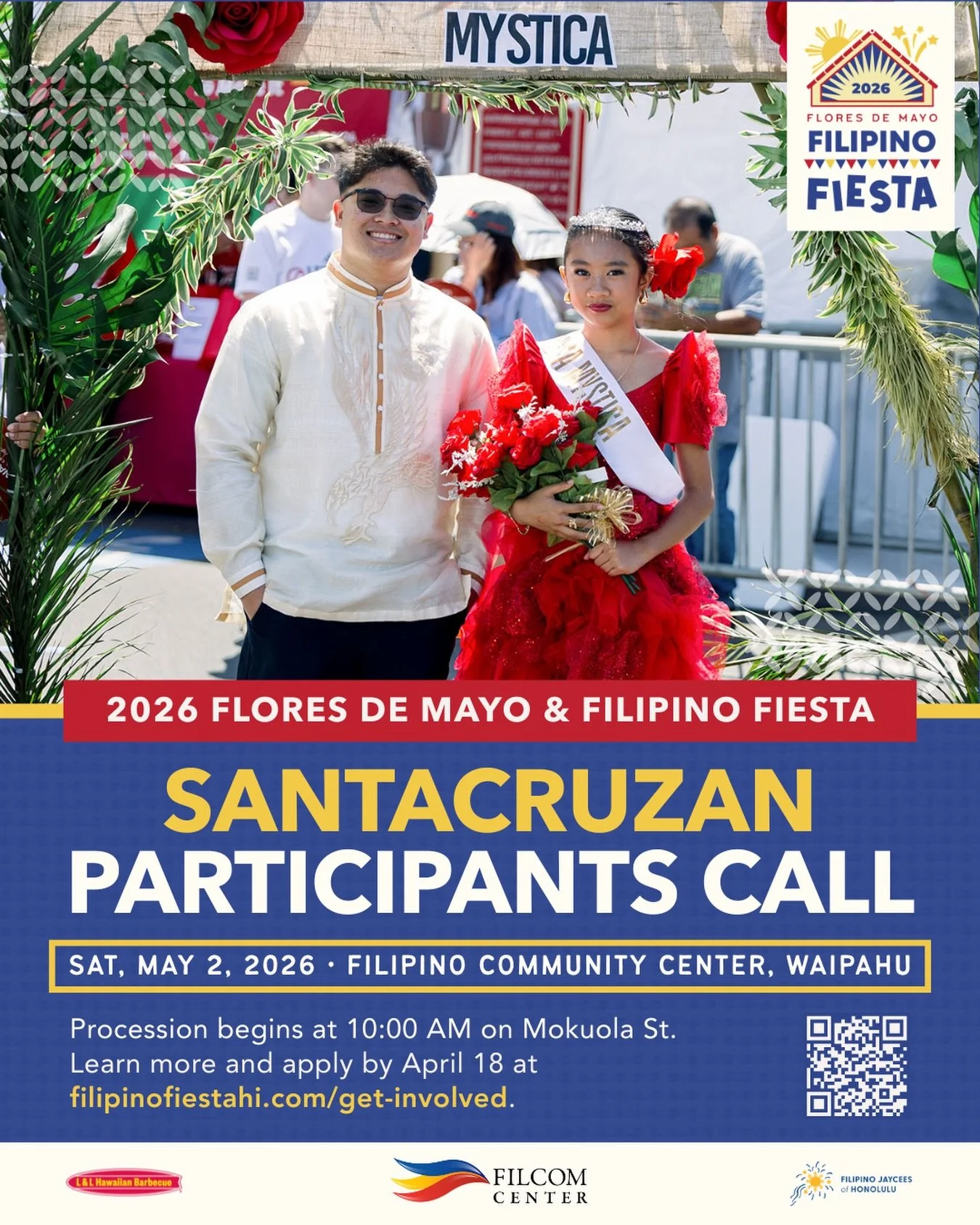 Take part in one of the most beautiful traditions of Flores de Mayo &amp; Filipino Fiesta &mdash; the Santacruzan procession. 💐

A cherished Flores de Mayo tradition in the Philippines, Santacruzan honors the virtues of the Virgin Mary through symbo