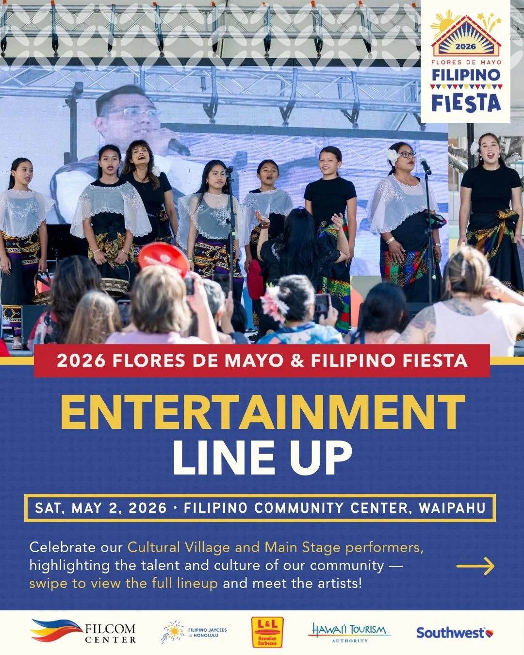 🌟 The wait is over &mdash; here&rsquo;s your entertainment lineup for the 2026 Flores de Mayo &amp; Filipino Fiesta! 🎶

From emerging local talent to international guests, and from traditional dance to contemporary music, this year&rsquo;s lineup s