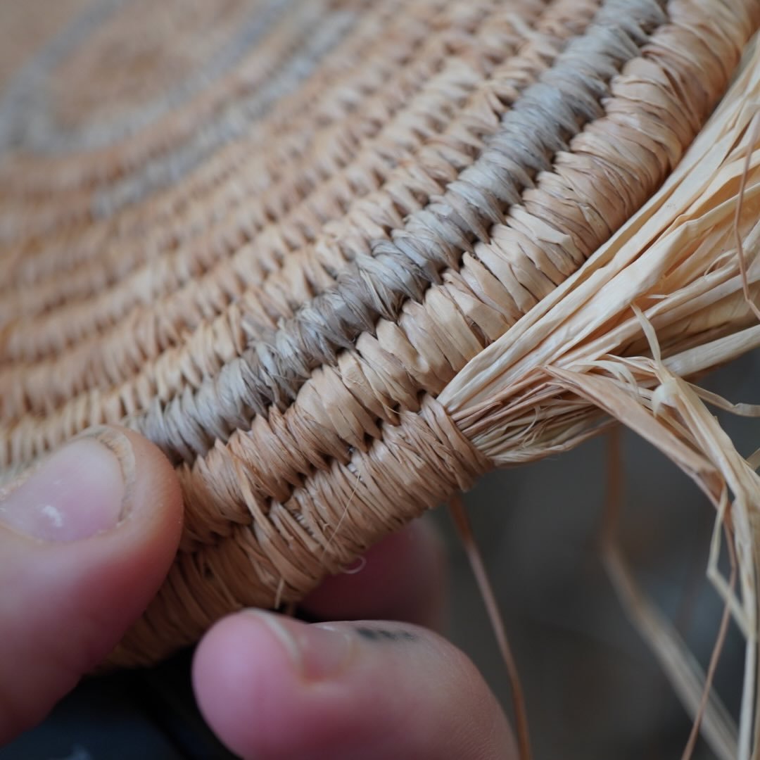 Living in a caravan a lot of my work has had to be small. Yesterday I decided I needed to get back on the weaving horse and make something. Anything. 
So I&rsquo;m making a bowl. It&rsquo;s been awhile! 
I&rsquo;ll admit. It did feel nice.
Except the