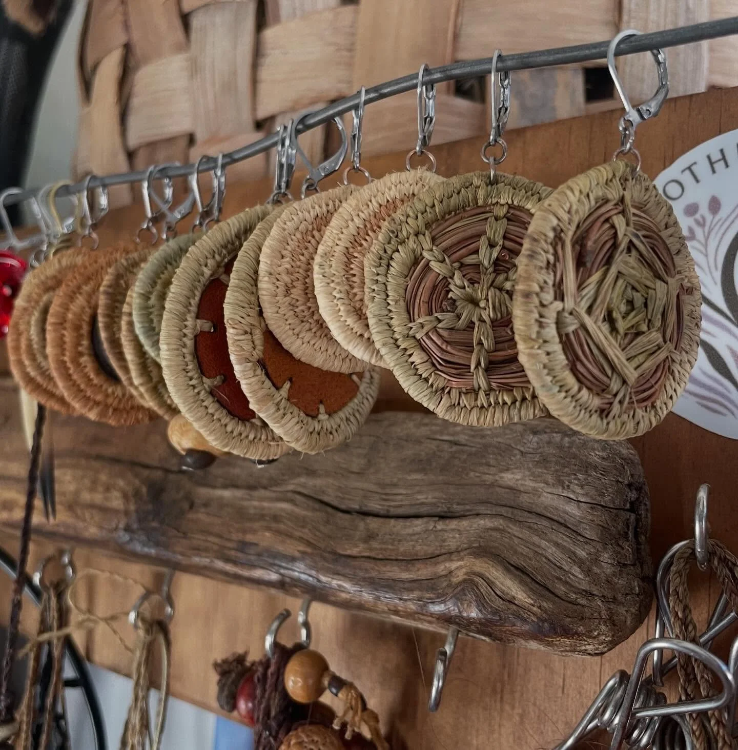 Building up my personal stash of woven earrings ❤️✨
