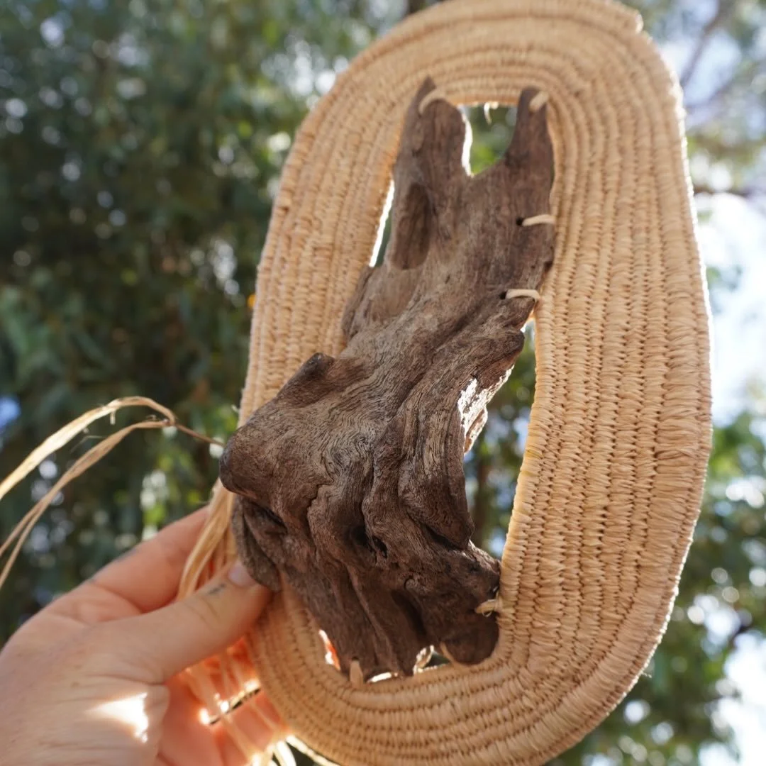 Recently asked for a custom wall piece. 
I haven&rsquo;t been called to make one in awhile. 
I sat with it for a bit then found this piece of wood I had collected in Kununarra WA. I have carried for months unsure how to incorporate it. 
Finally, insp