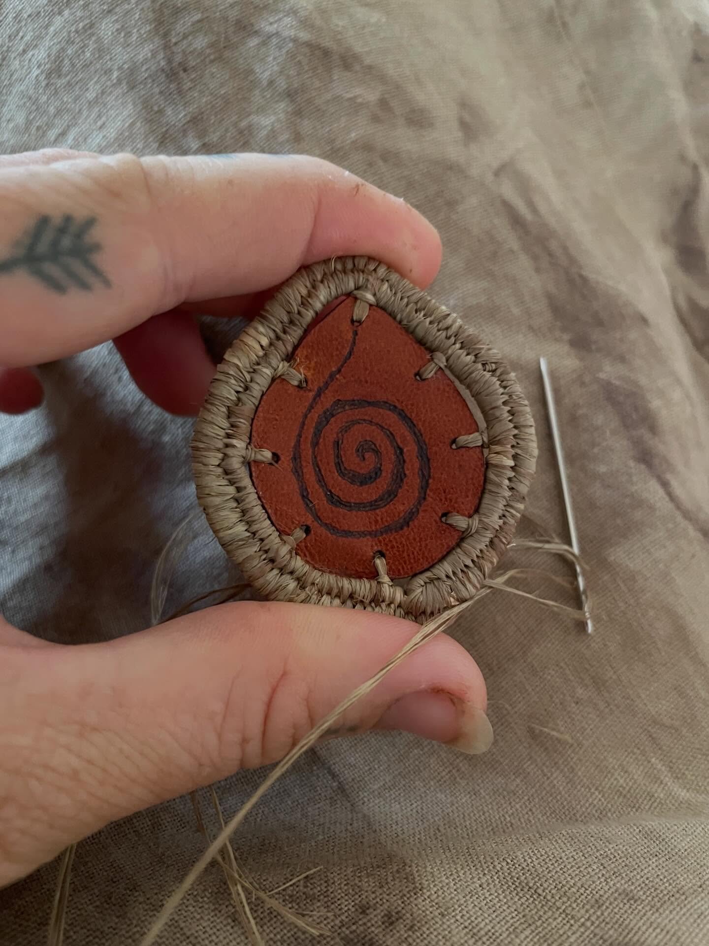 One thing that always frustrates me is not being able to capture the colours on my devices. 
Plant magic just doesn&rsquo;t come through. 
This colour is gorgeous, and earthy almost dirty green. Both my dress and the raffia are of the same dye pot. 
