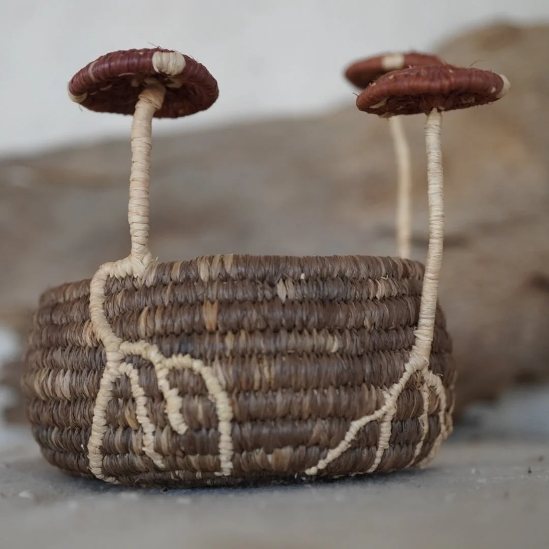 Mycelium. A connection of worlds. 

Slowing weaving another bowl, should I do more mycelium?
