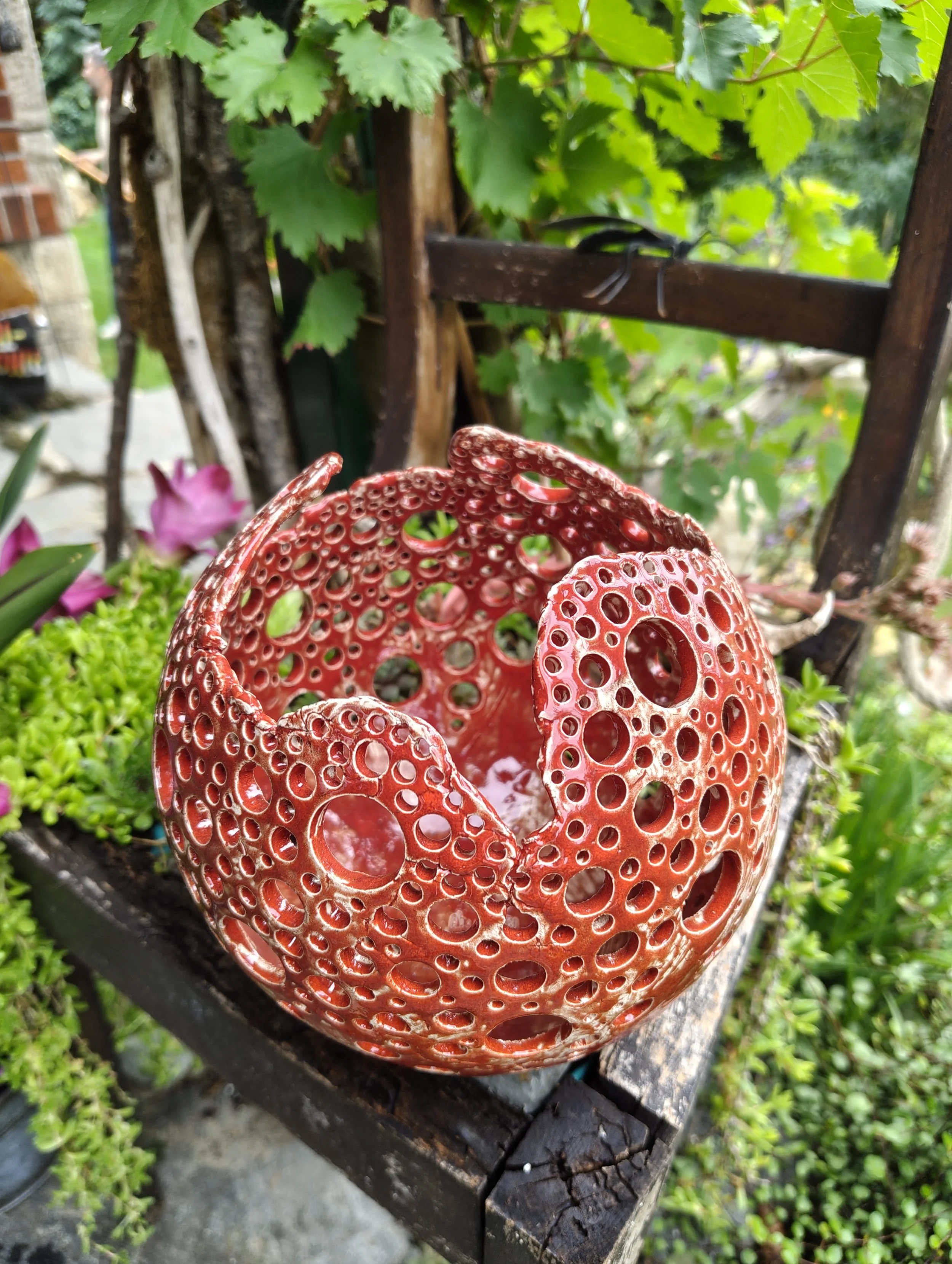 Teelicht Kugel Koralle 20cm