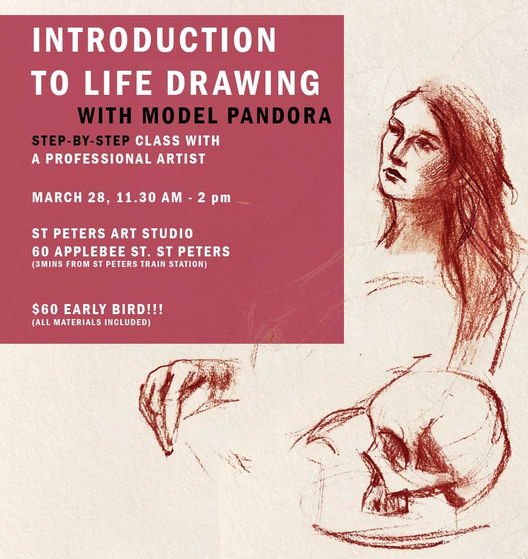 EARLY BIRD! INTRODUCTION TO LIFE DRAWING - 28 MARCH, 11.30 AM - 2 PM