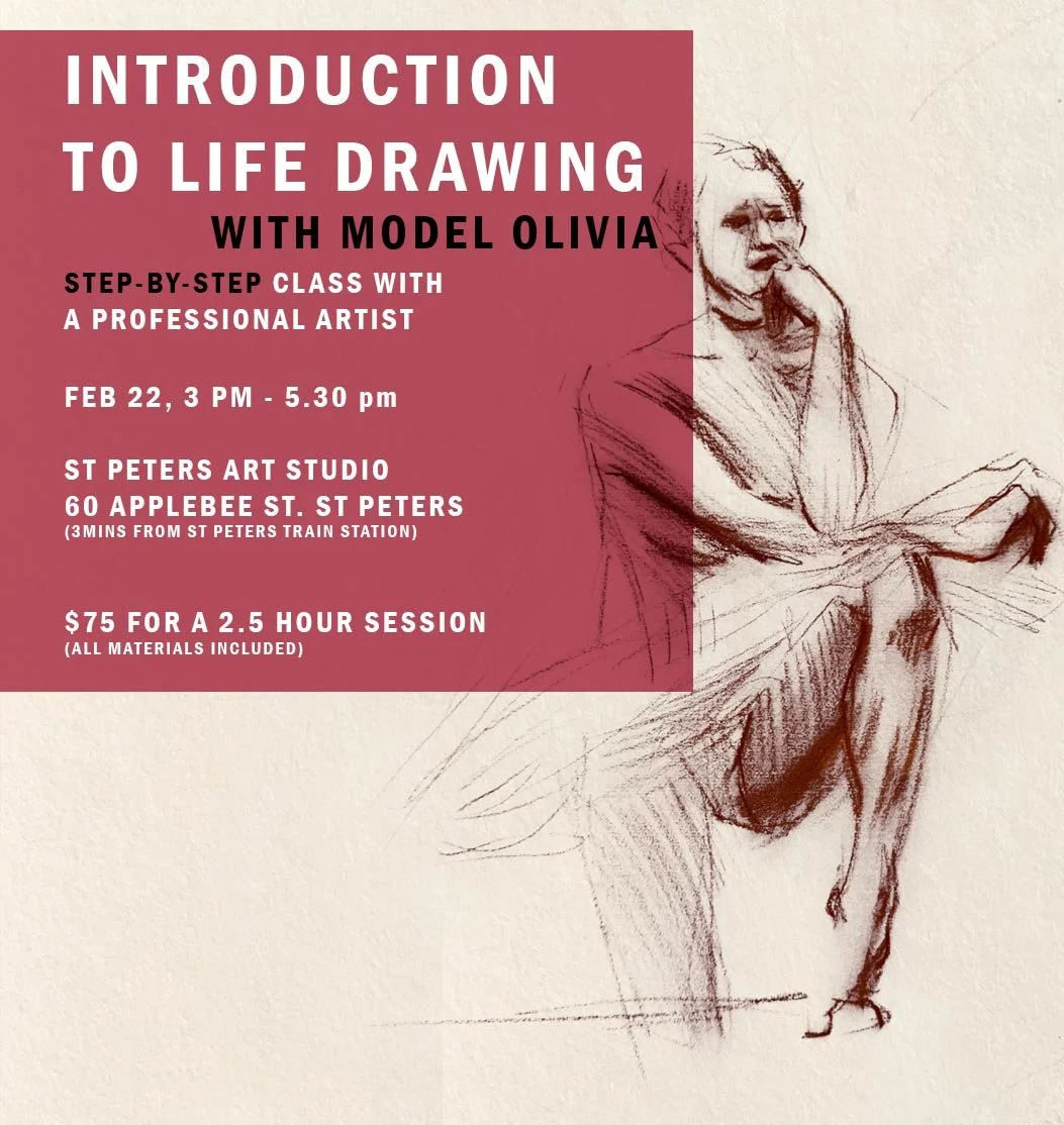 EARLY BIRD! INTRODUCTION TO LIFE DRAWING - 22 FEBRUARY, 3 PM-5.30PM