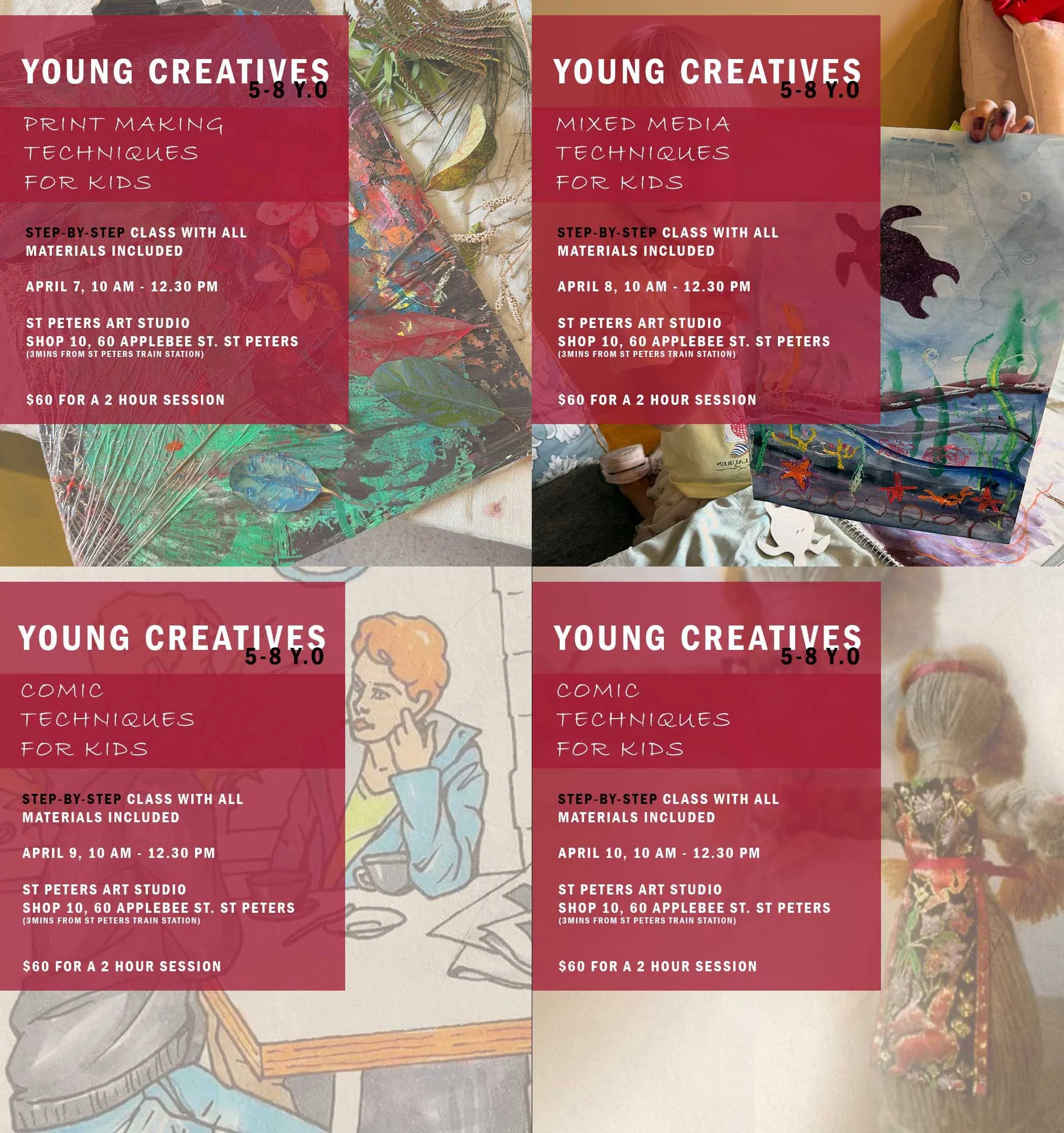 Kids Holiday workshop - 5-8 y.o 4 DAYS access