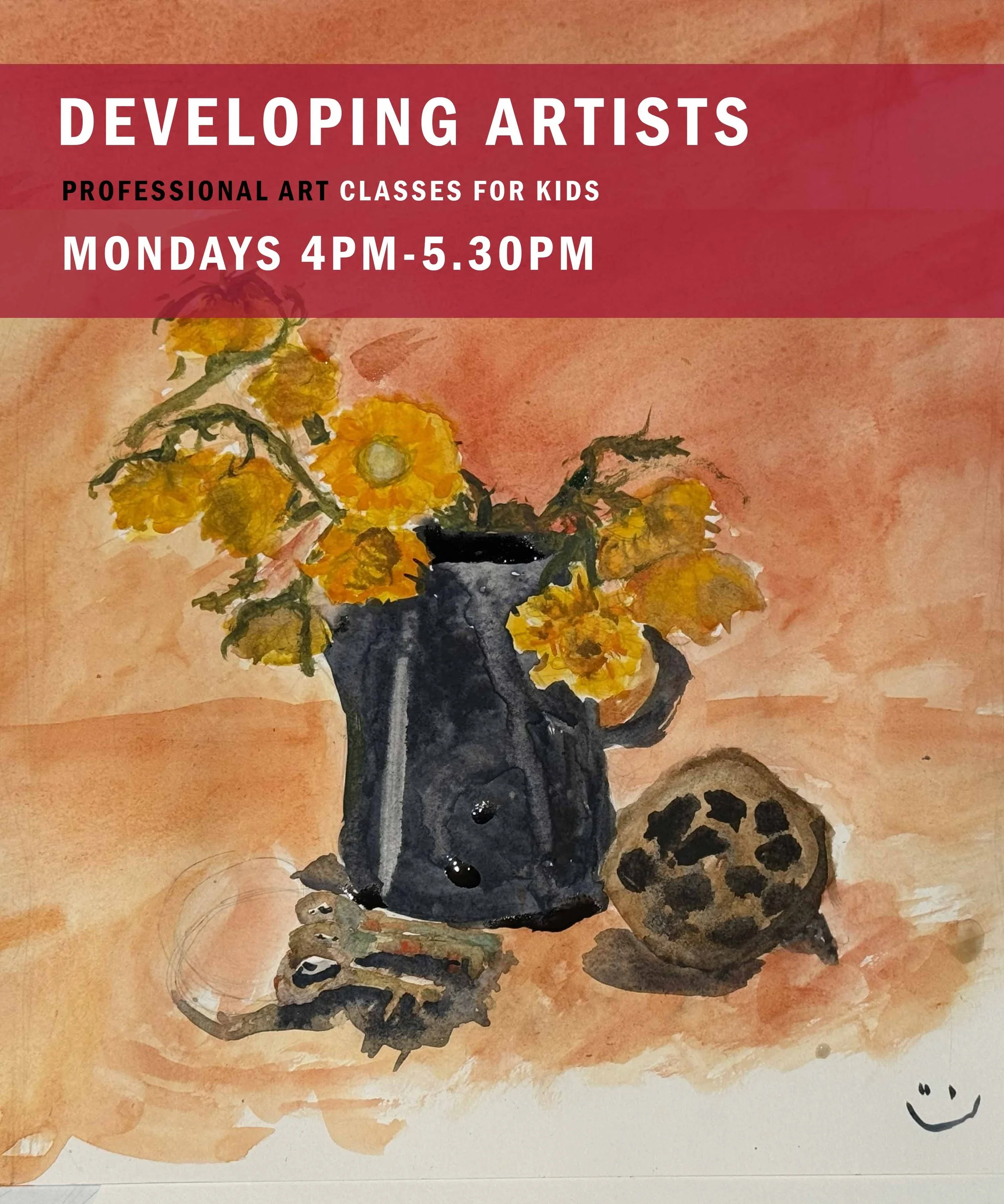 KIDS CLASS DEVELOPING ARTISTS (AGES 8-12) MONDAYS 4pm-5.30pm DROP-IN