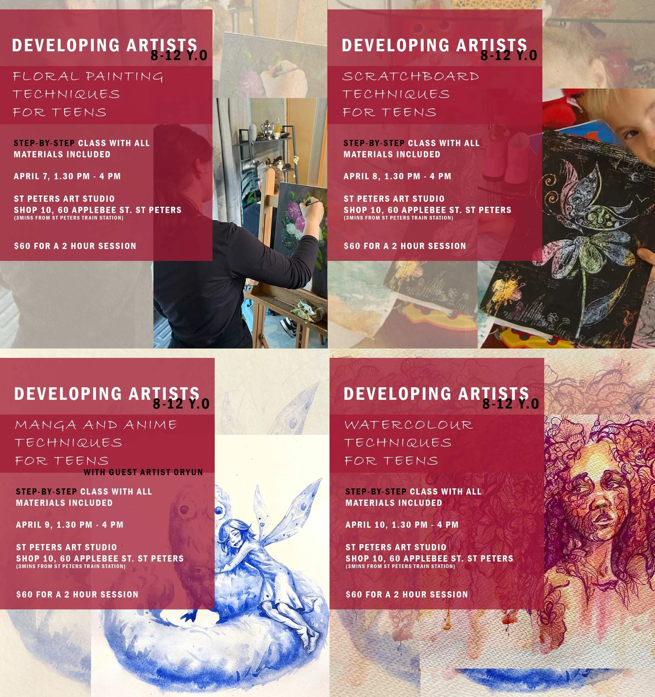 Teens Holiday workshop - 8-12 y.o 4 DAYS access