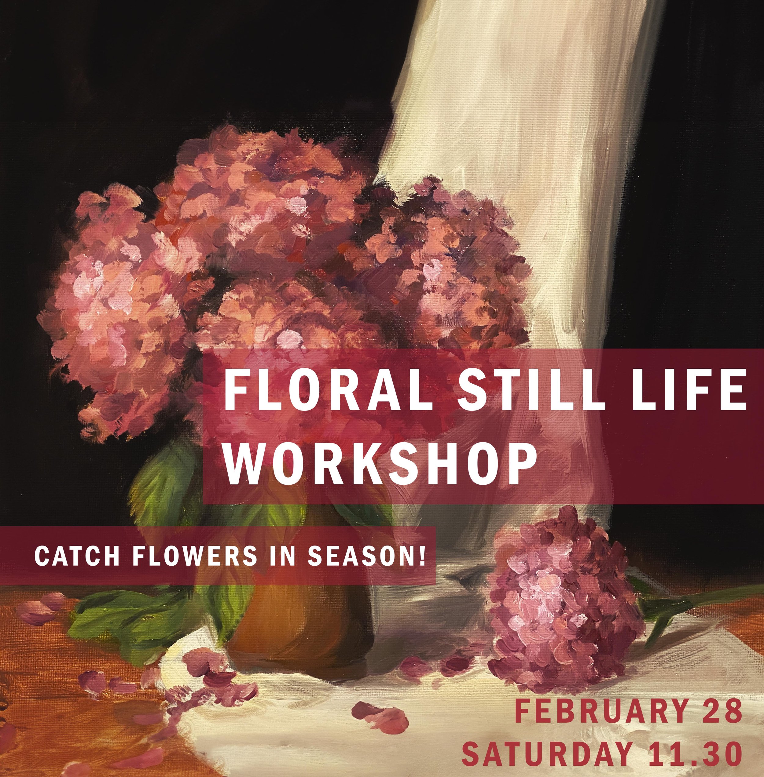 FLORAL PAINTING WORKSHOP FOR BEGINNERS - 28 FEBRUARY, 11.30 AM