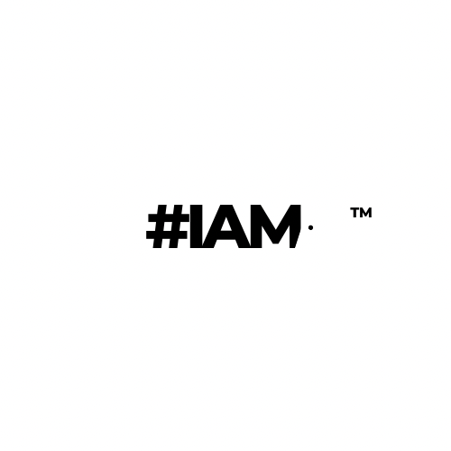 The image displays the hashtag '#IAM' in bold black text with a small trademark symbol next to it, on a plain white background.